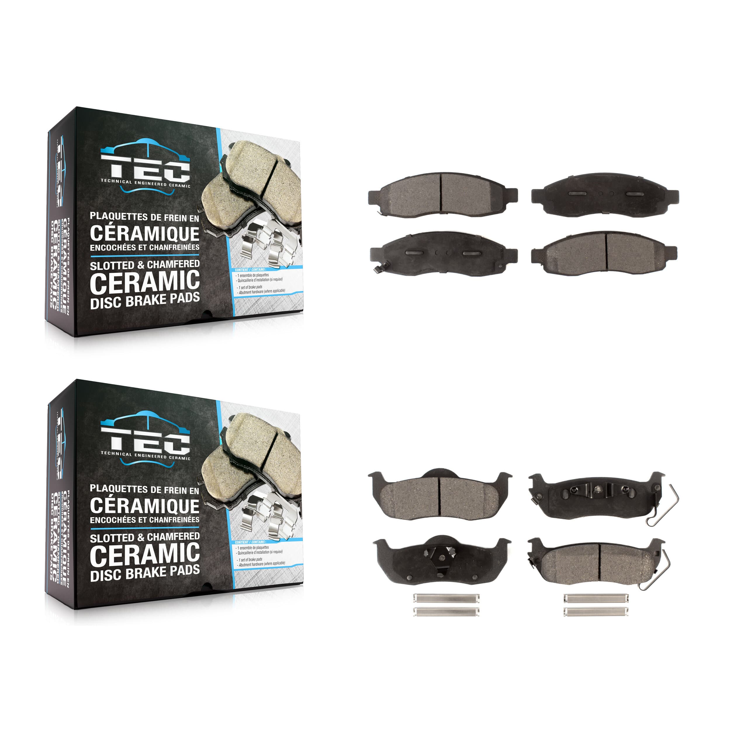 TEC - KTC-100018 - Front and Rear Disc Brake Pad Kits image 1