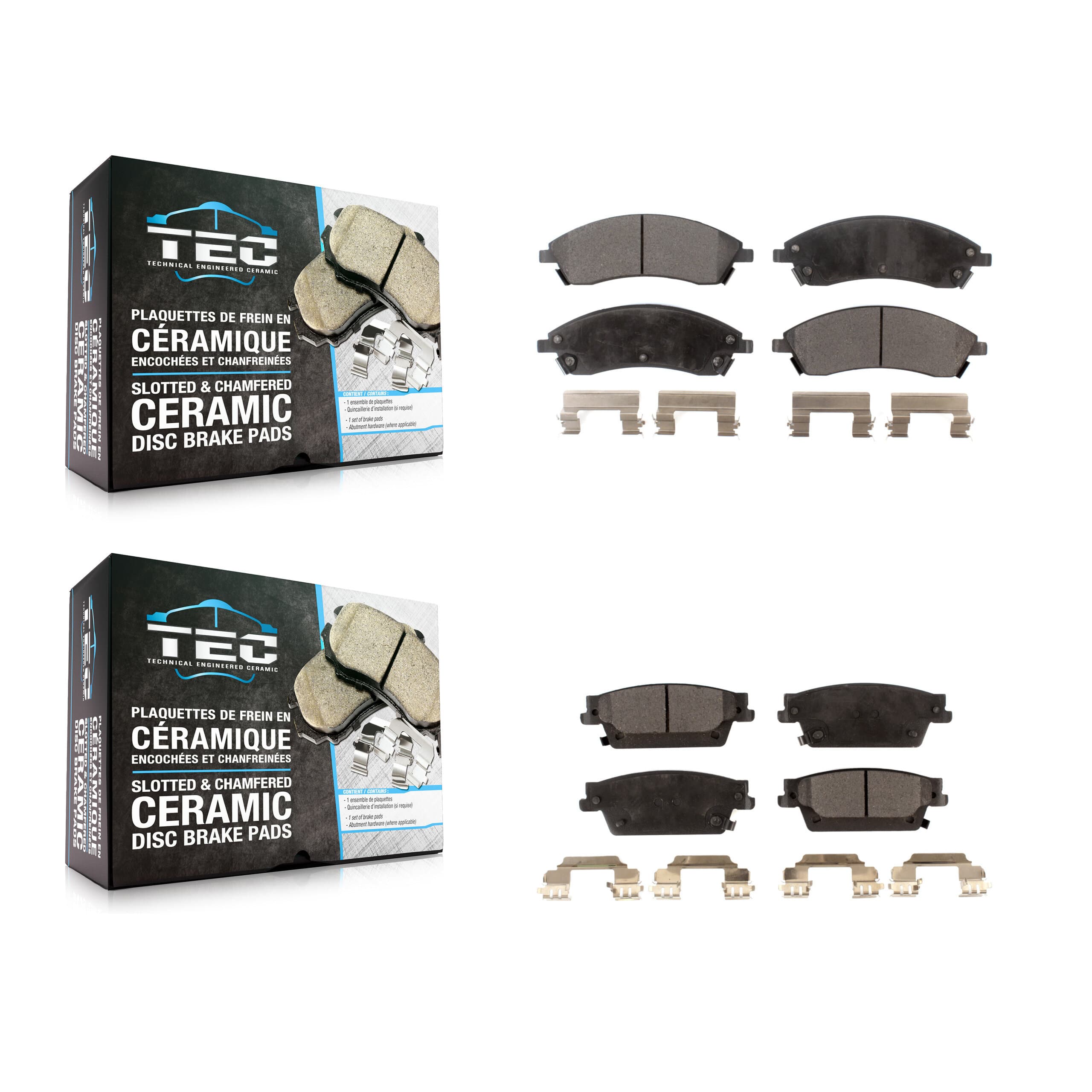 TEC - KTC-100019 - Front and Rear Disc Brake Pad Kits image 1