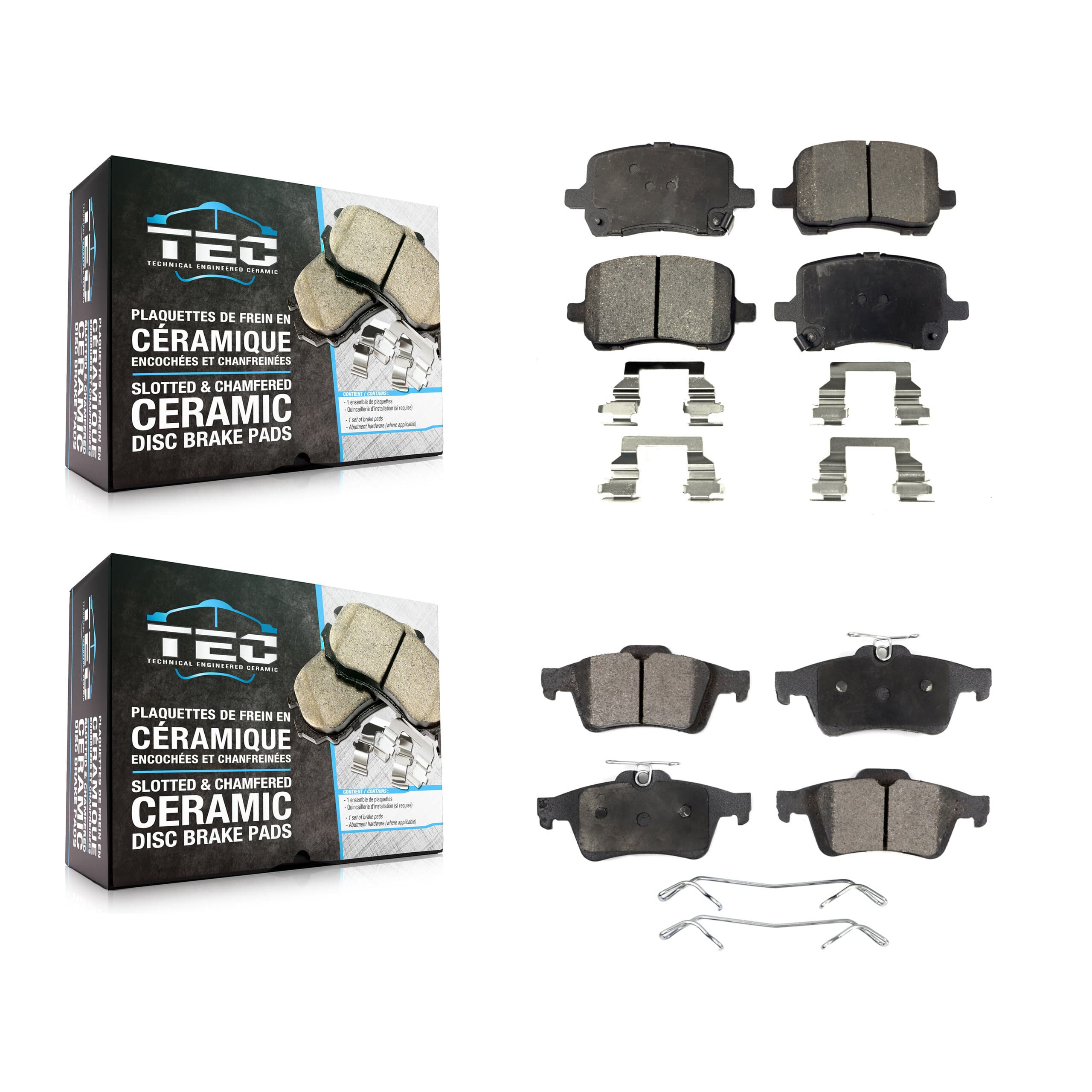 TEC - KTC-100023 - Front and Rear Disc Brake Pad Kits image 1