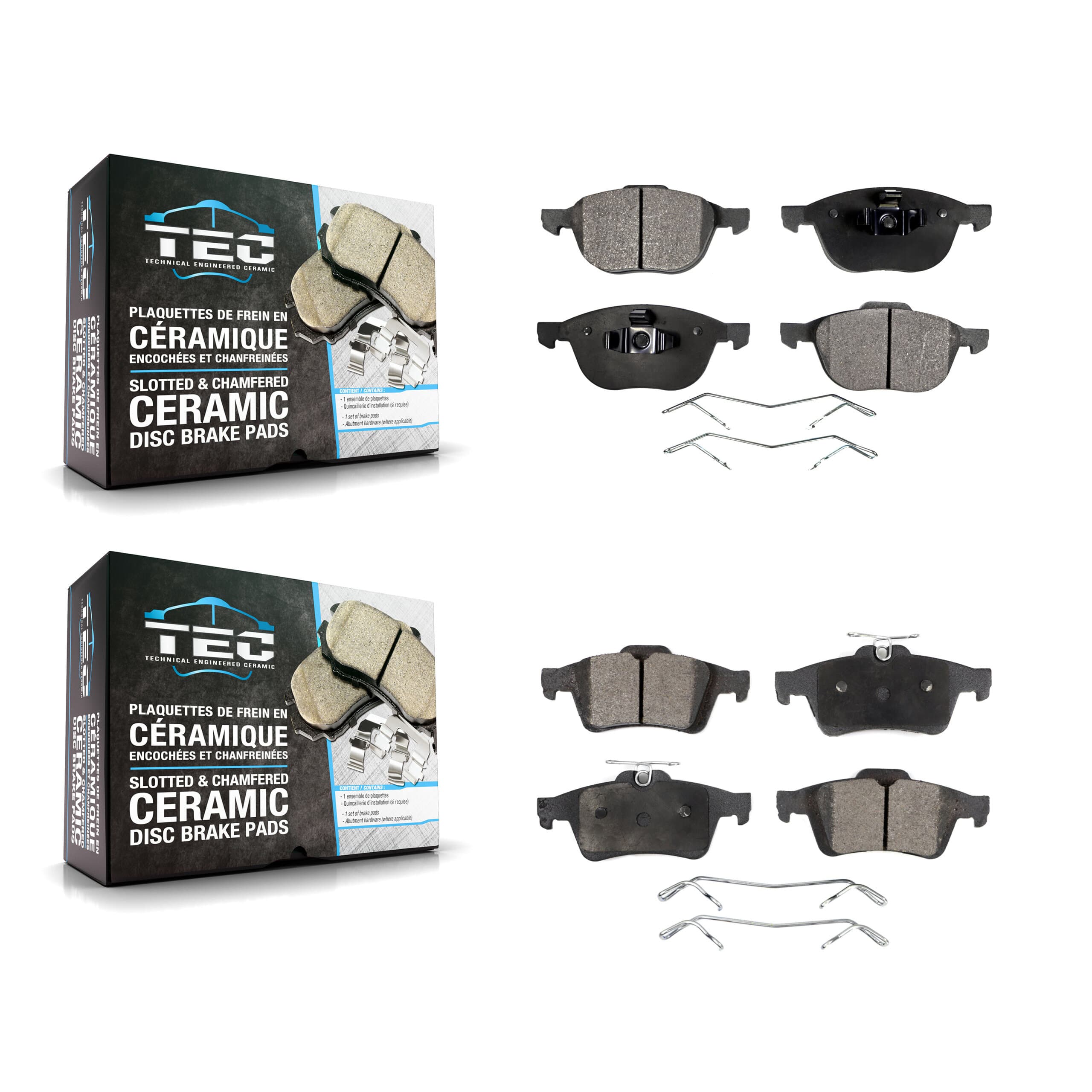 TEC - KTC-100027 - Front and Rear Disc Brake Pad Kits image 1