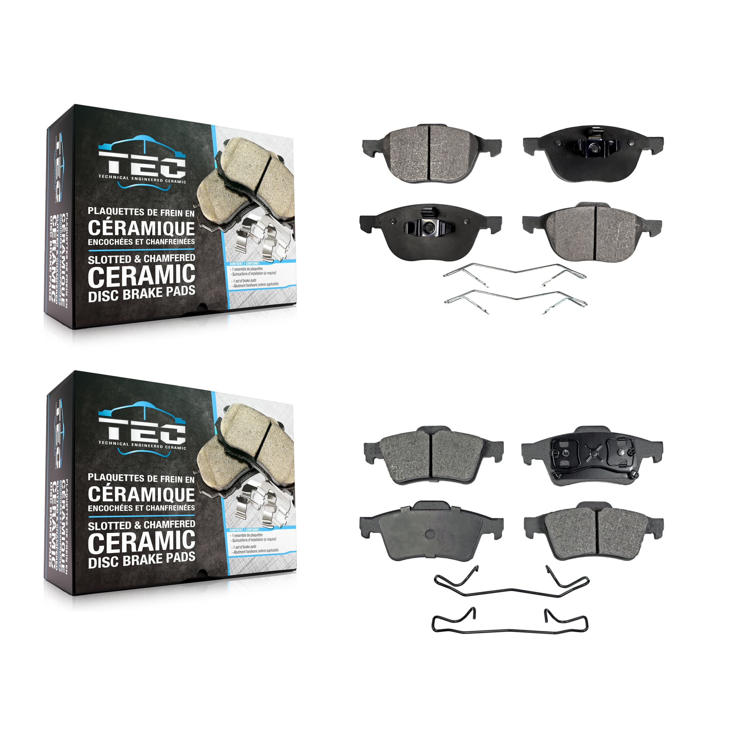 TEC - KTC-100030 - Front and Rear Disc Brake Pad Kits image 1