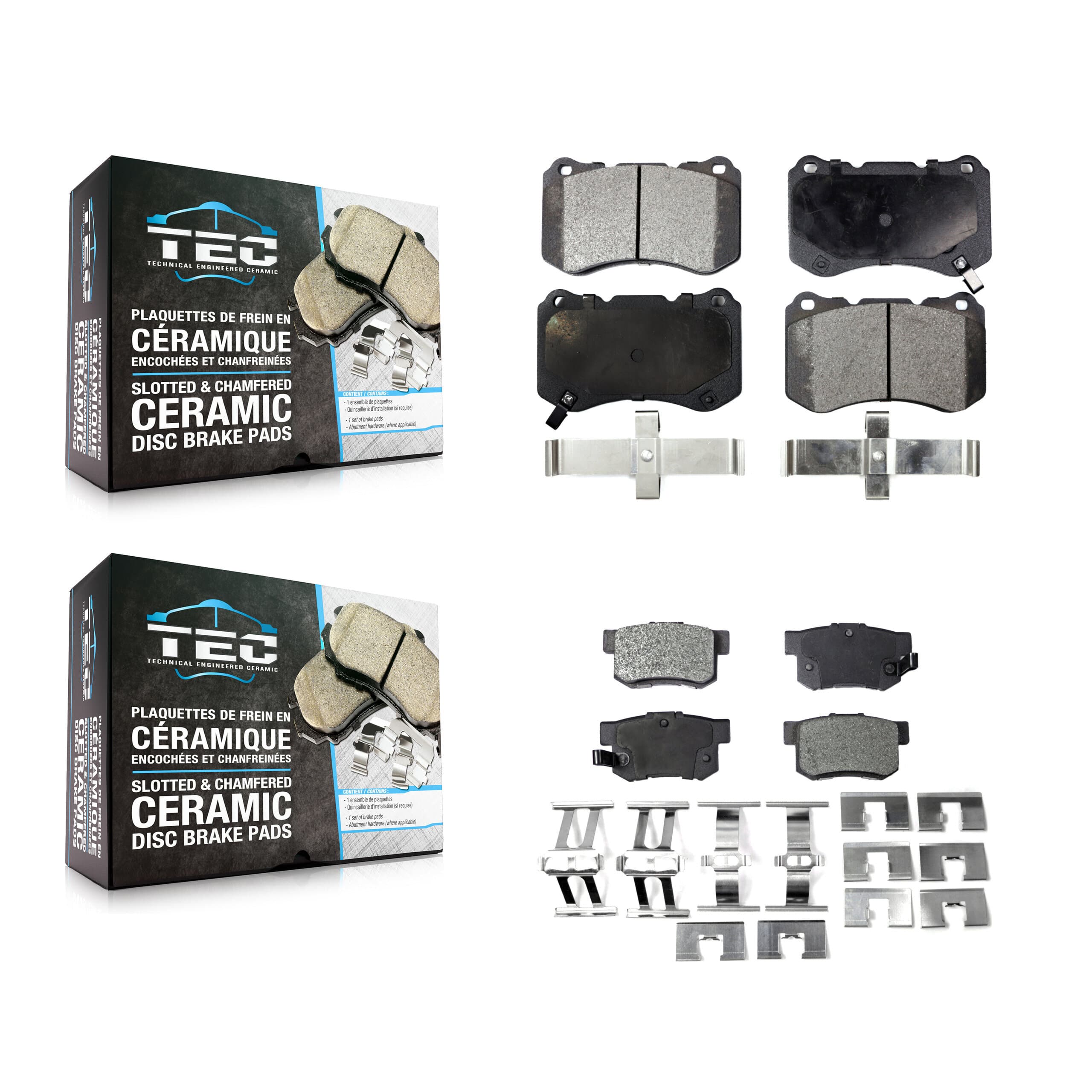 TEC - KTC-100035 - Front and Rear Disc Brake Pad Kits image 1