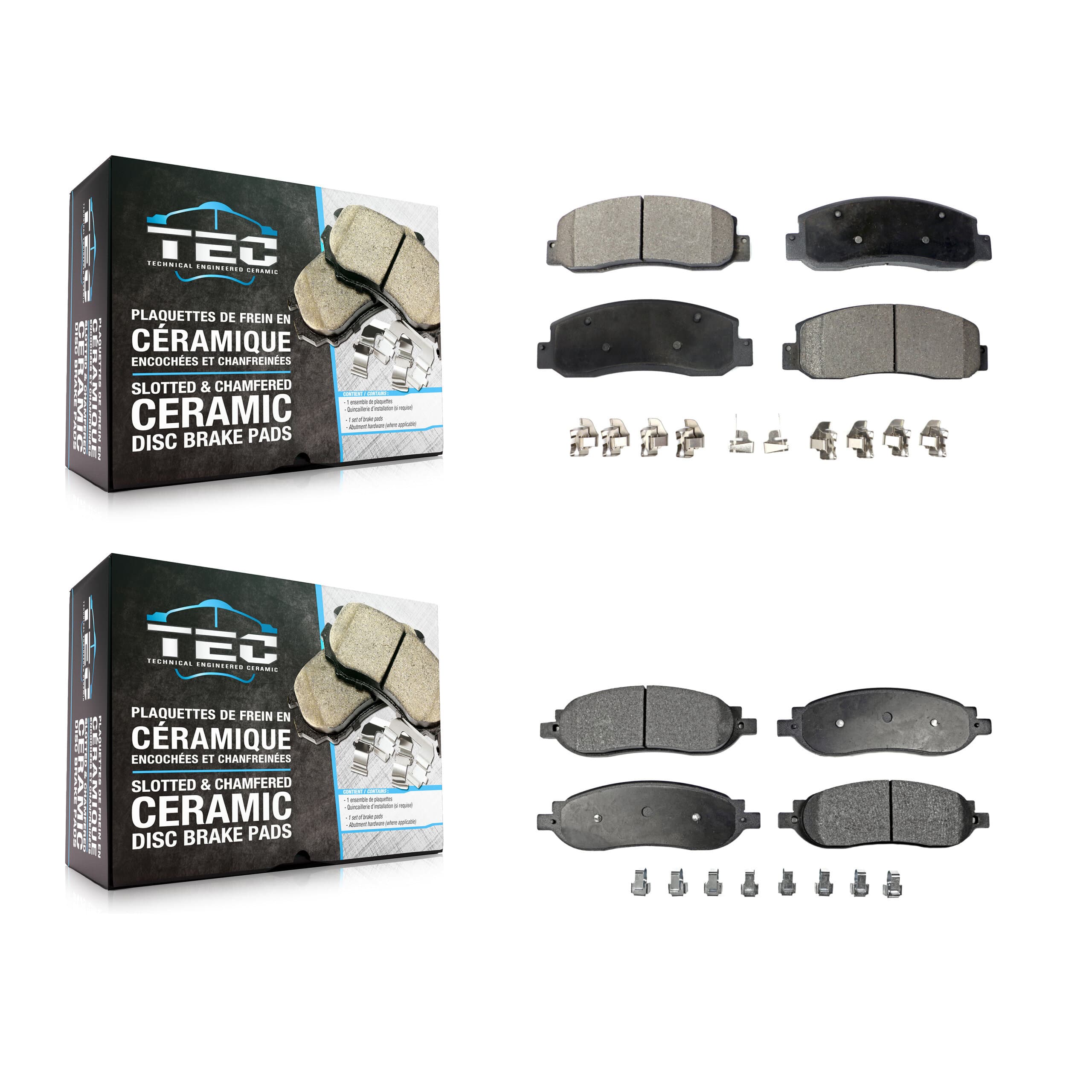 TEC - KTC-100044 - Front and Rear Disc Brake Pad Kits image 1
