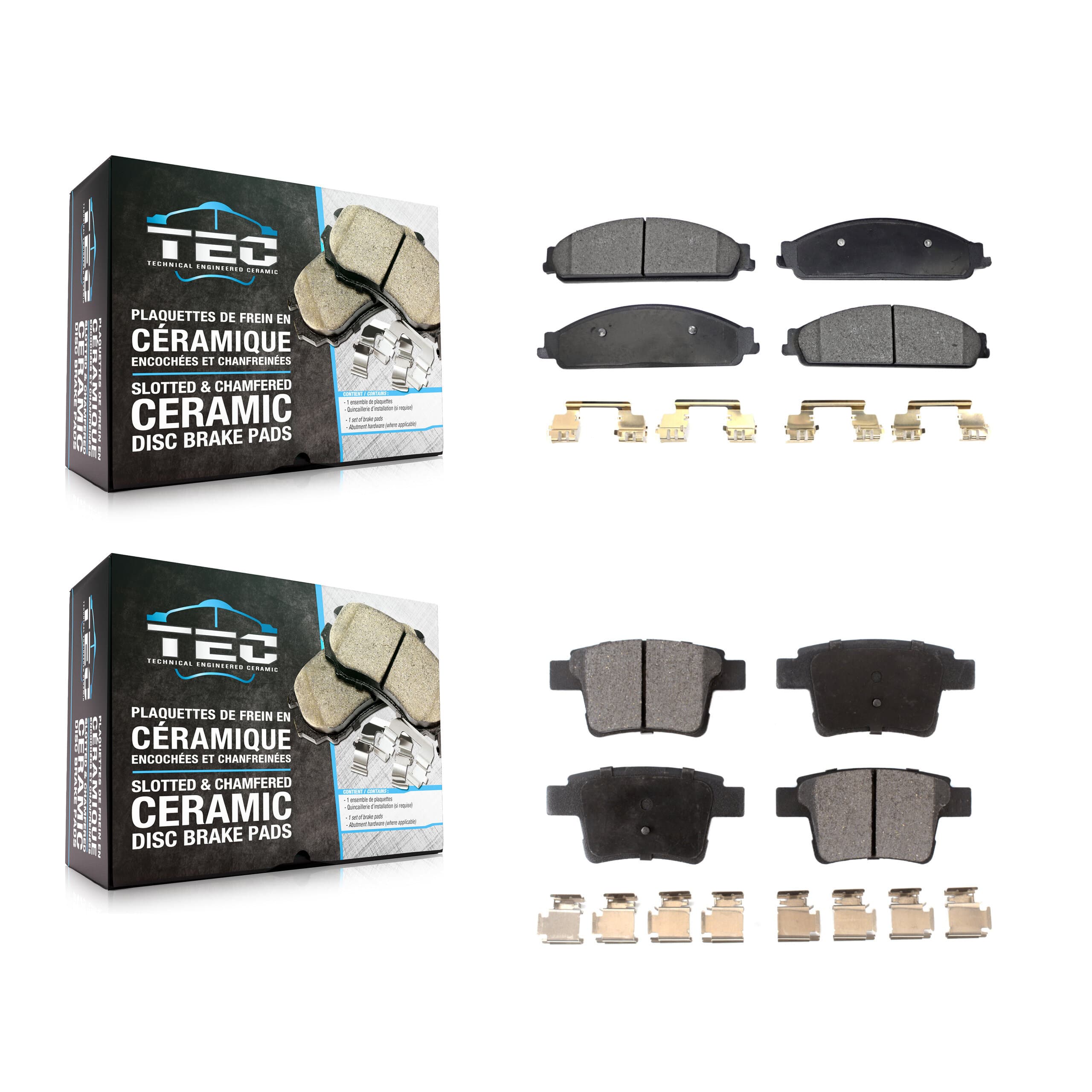TEC - KTC-100046 - Front and Rear Disc Brake Pad Kits image 1