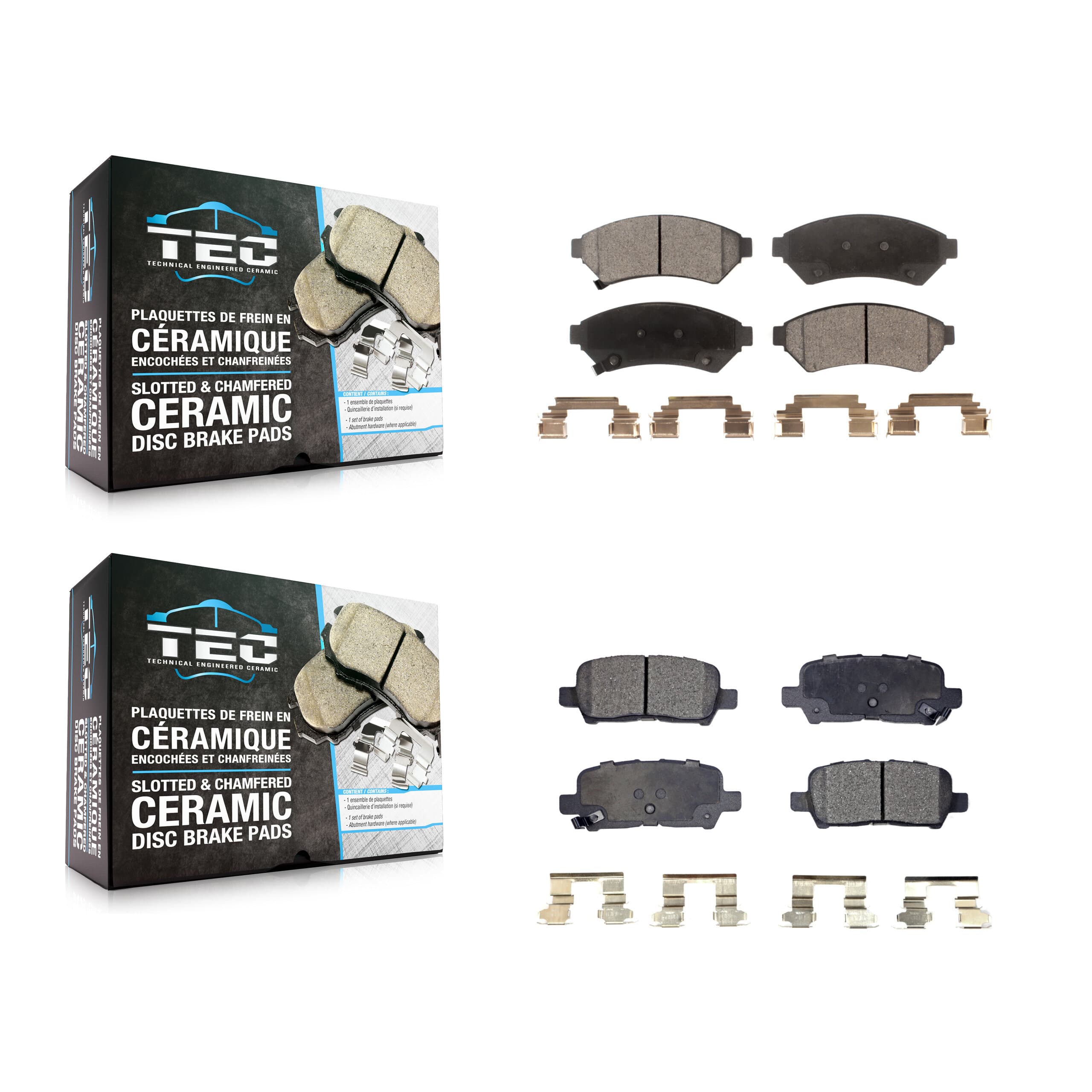 TEC - KTC-100049 - Front and Rear Disc Brake Pad Kits image 1