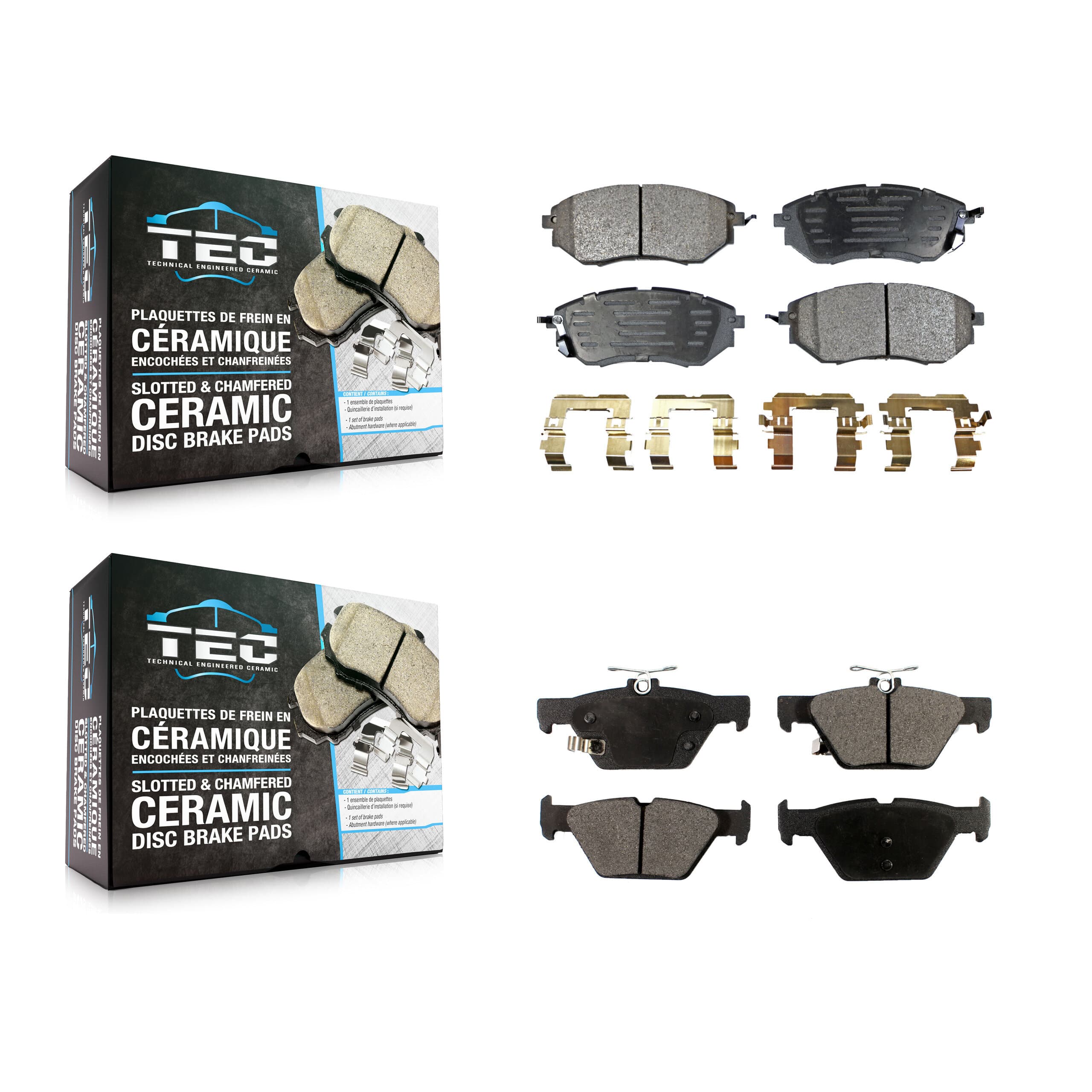 TEC - KTC-100052 - Front and Rear Disc Brake Pad Kits image 1