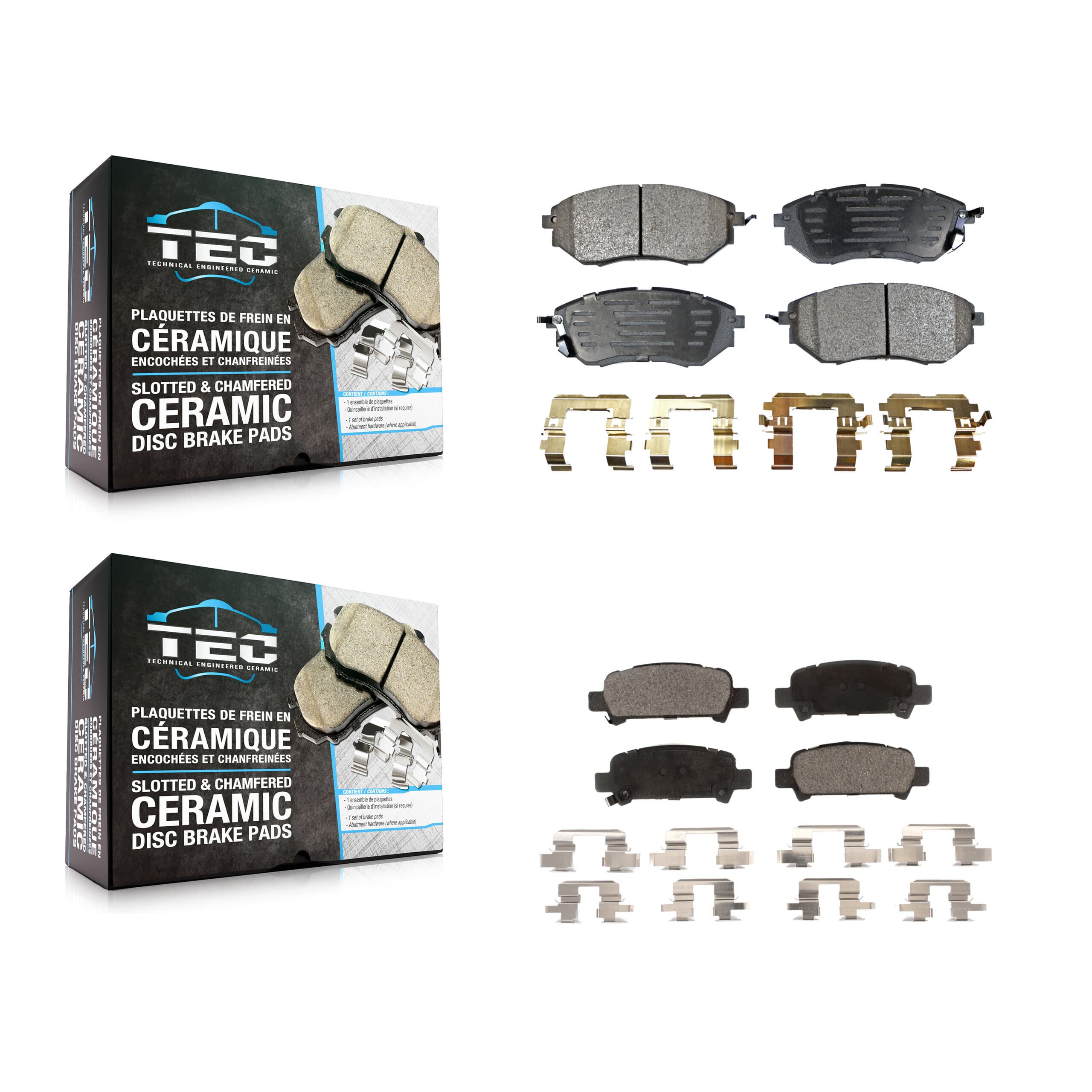 TEC - KTC-100053 - Front and Rear Disc Brake Pad Kits image 1