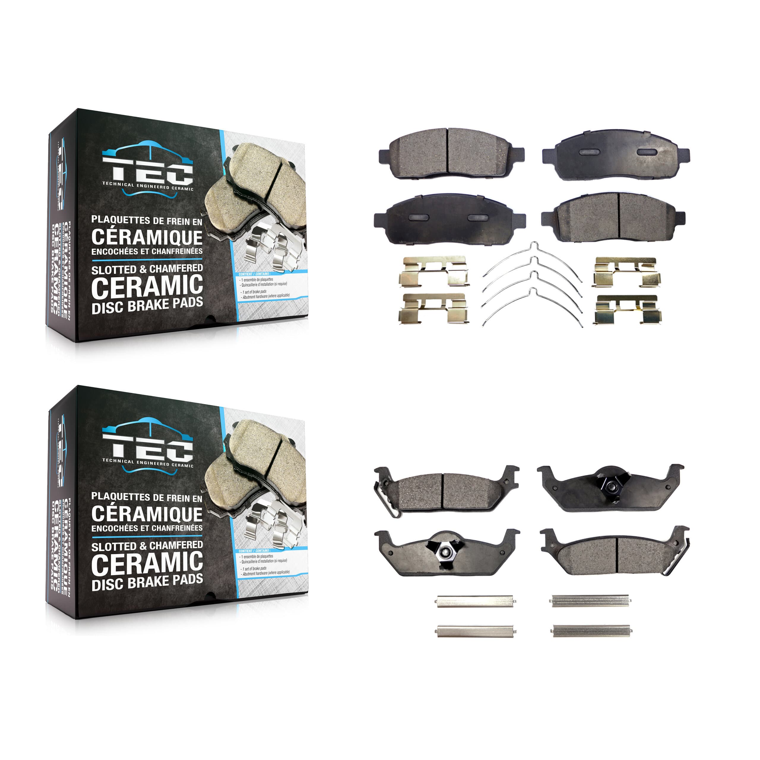 TEC - KTC-100055 - Front and Rear Disc Brake Pad Kits image 1