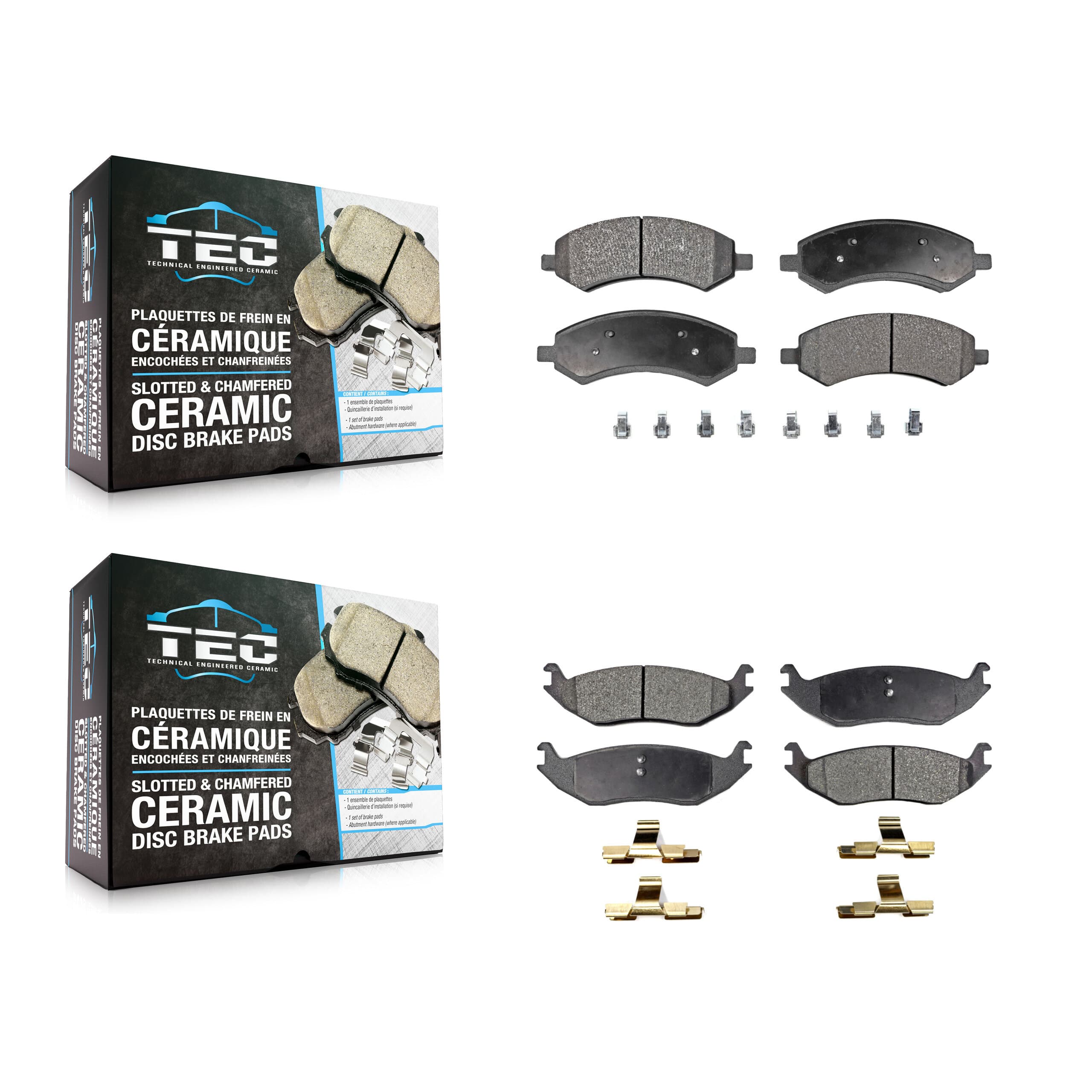 TEC - KTC-100056 - Front and Rear Disc Brake Pad Kits image 1