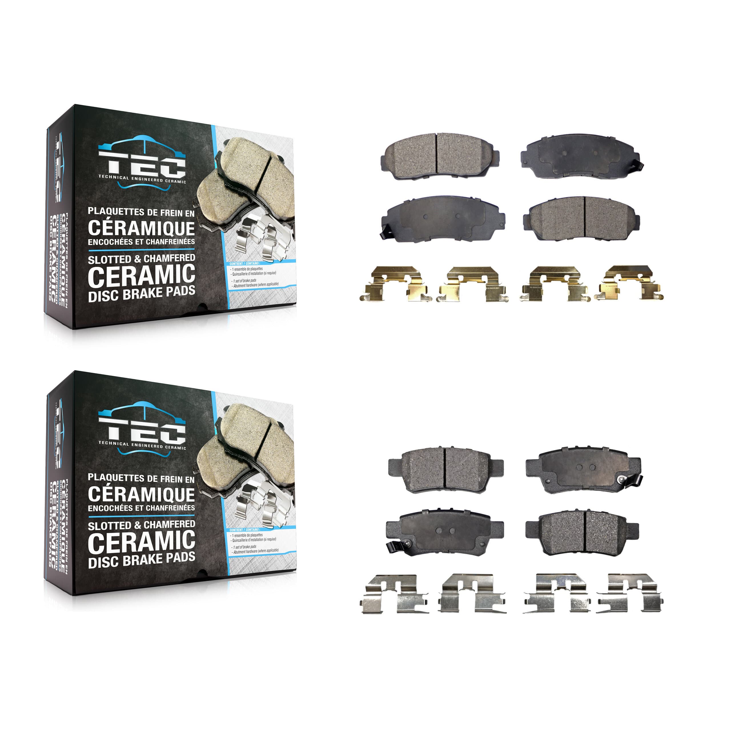 TEC - KTC-100059 - Front and Rear Disc Brake Pad Kits image 1