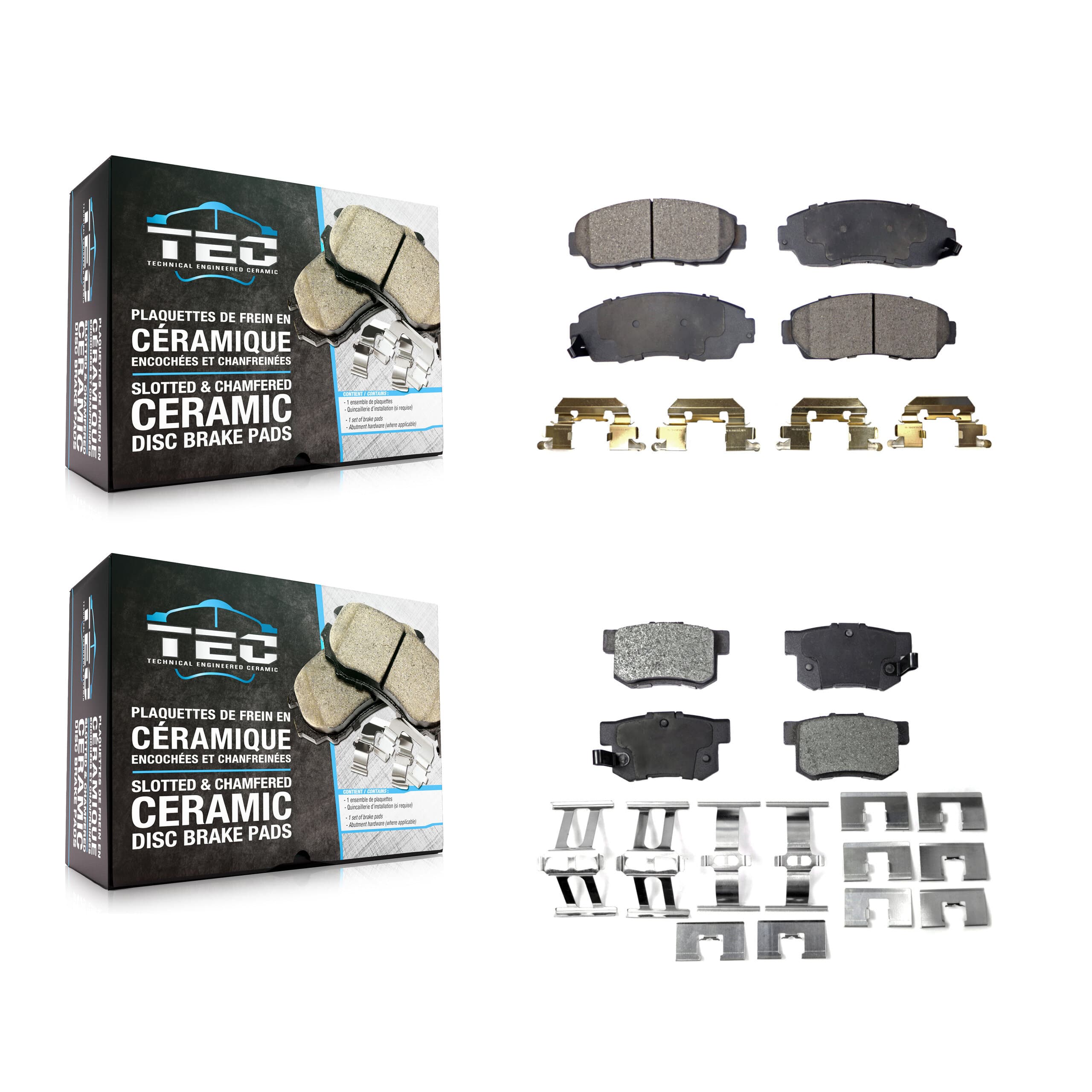 TEC - KTC-100060 - Front and Rear Disc Brake Pad Kits image 1