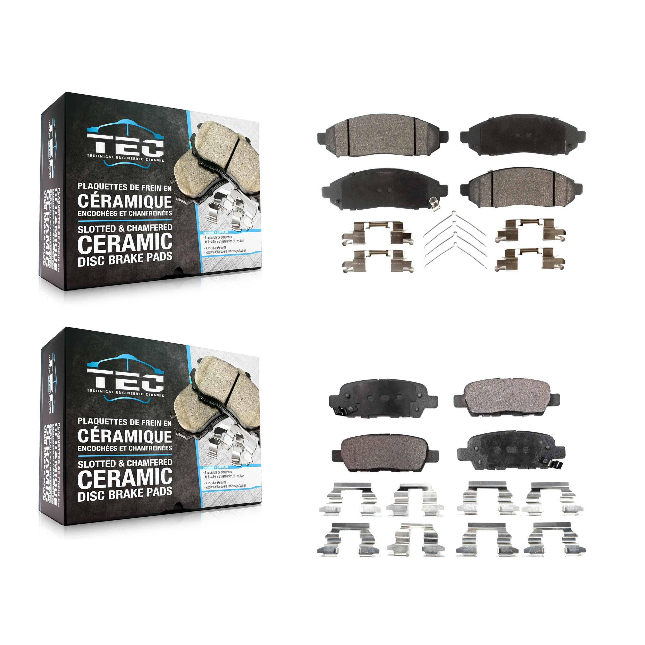 TEC - KTC-100064 - Front and Rear Disc Brake Pad Kits image 1