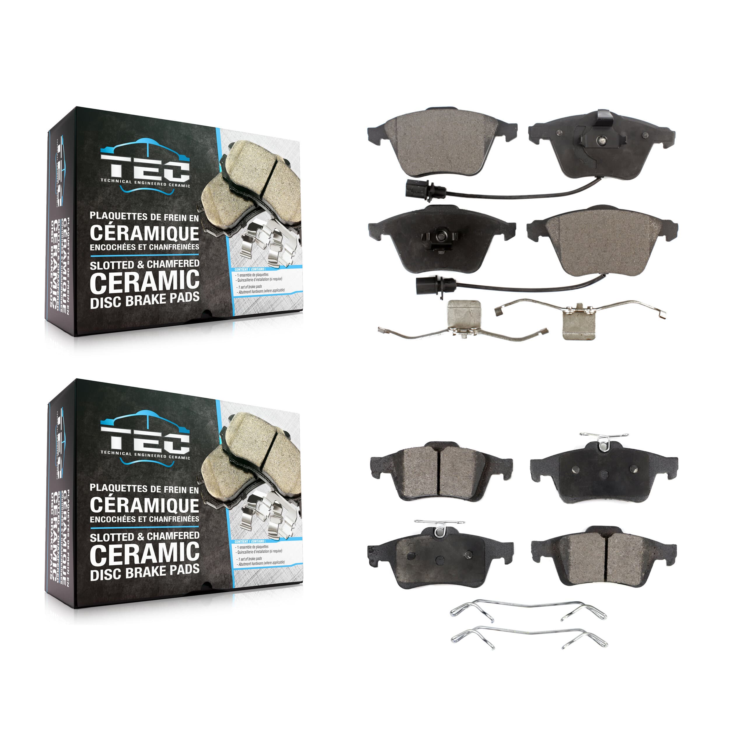TEC - KTC-100070 - Front and Rear Disc Brake Pad Kits image 1