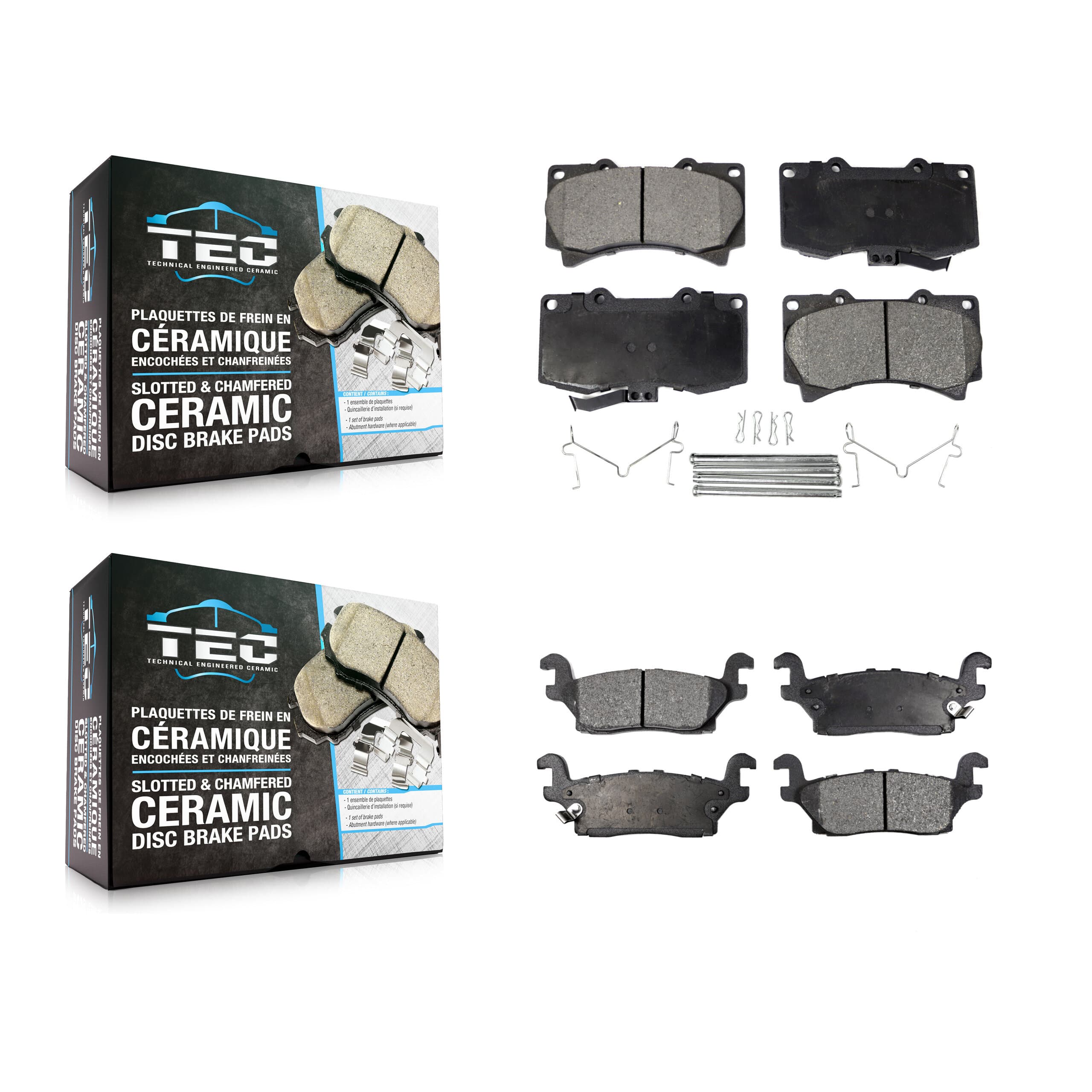 TEC - KTC-100074 - Front and Rear Disc Brake Pad Kits image 1
