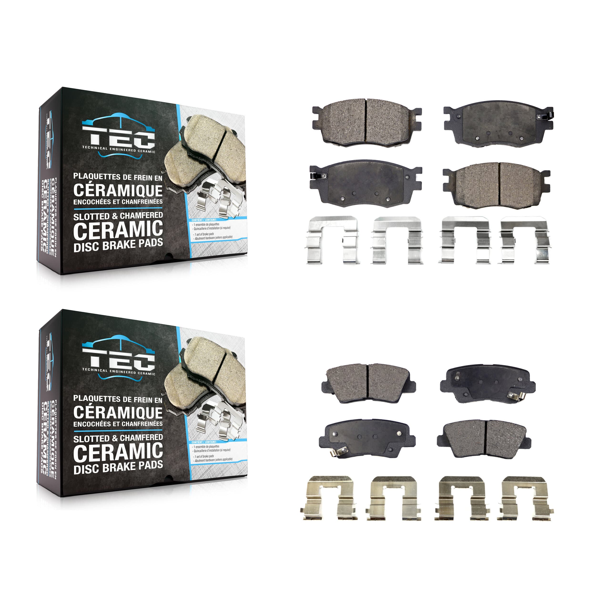 TEC - KTC-100080 - Front and Rear Disc Brake Pad Kits image 1