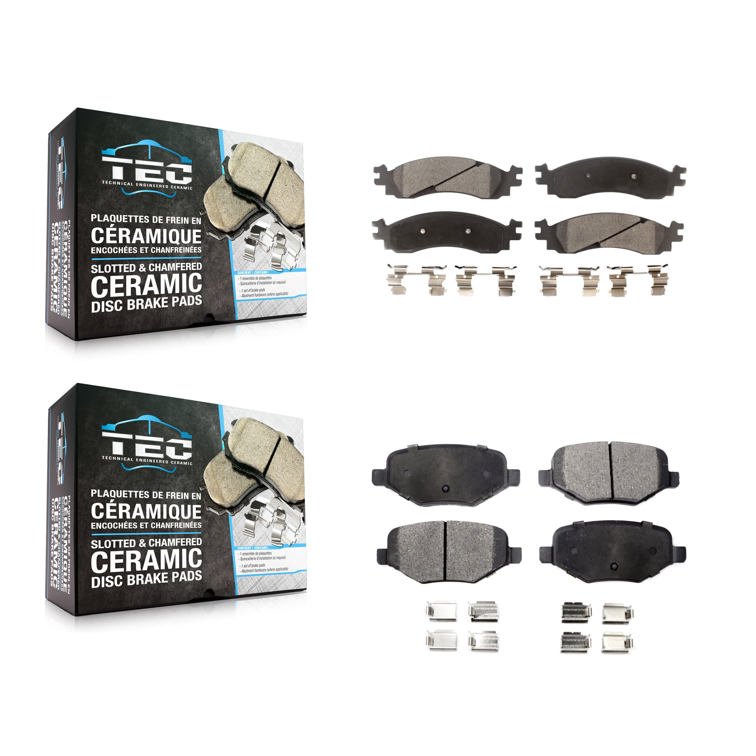 TEC - KTC-100081 - Front and Rear Disc Brake Pad Kits image 1