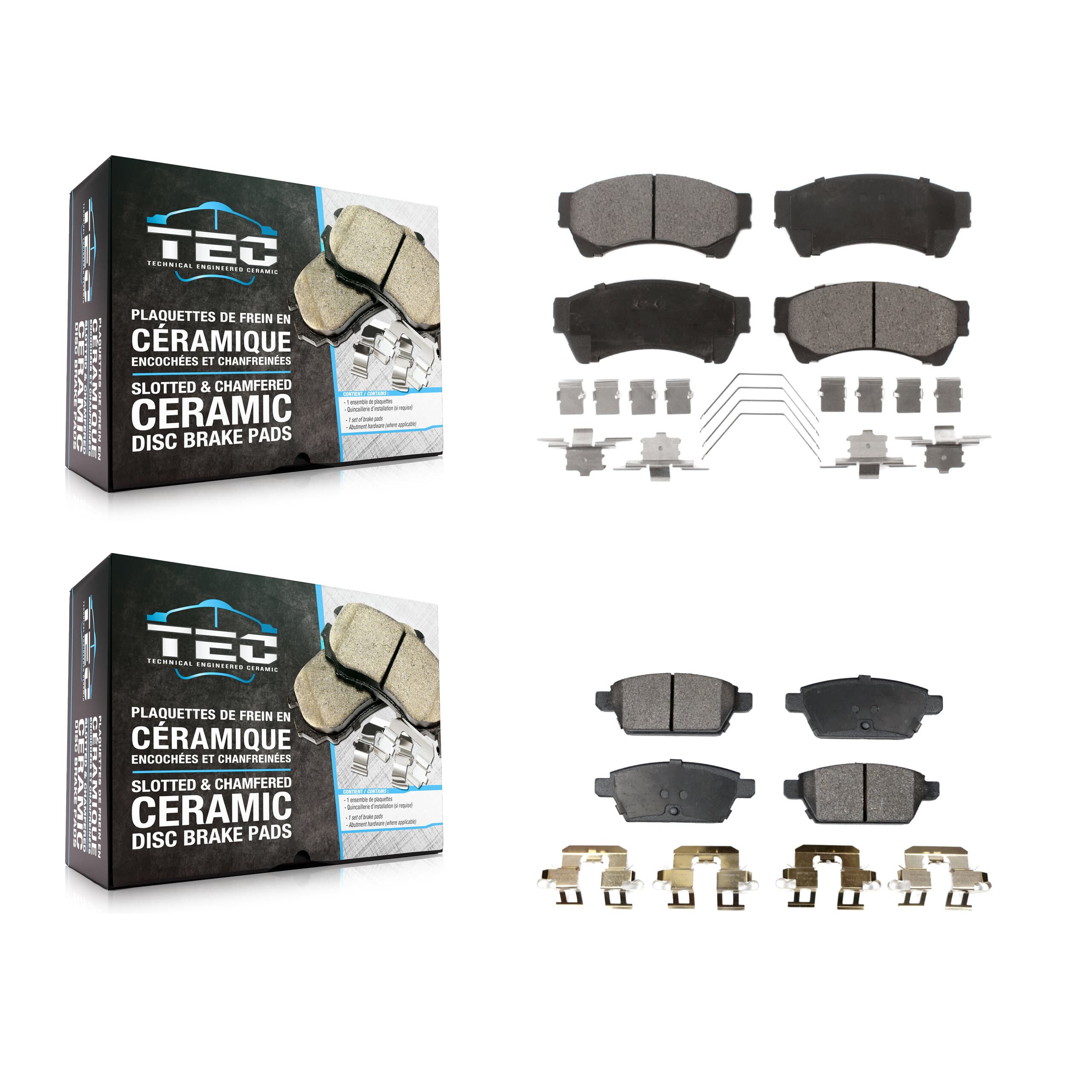 TEC - KTC-100086 - Front and Rear Disc Brake Pad Kits image 1