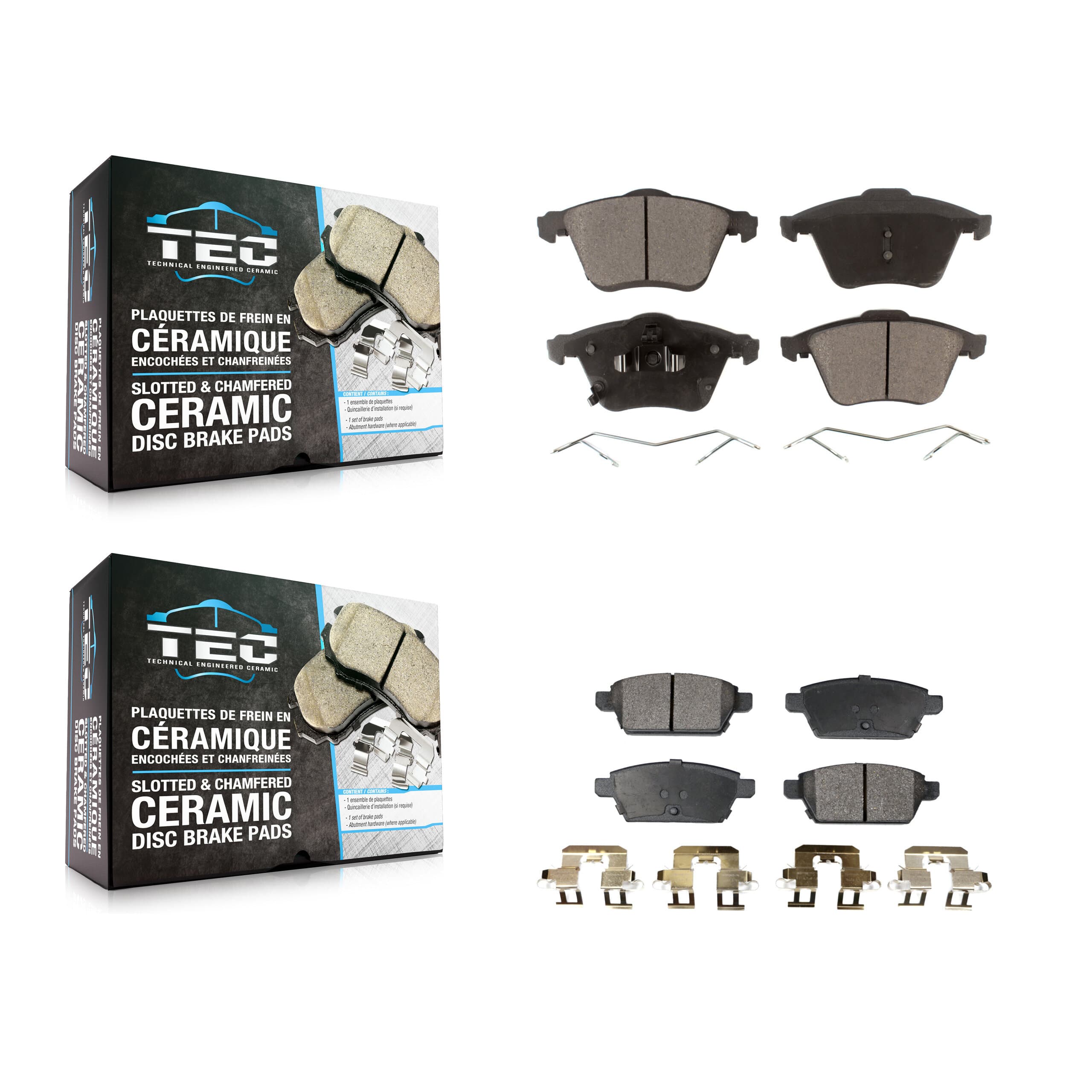TEC - KTC-100095 - Front and Rear Disc Brake Pad Kits image 1