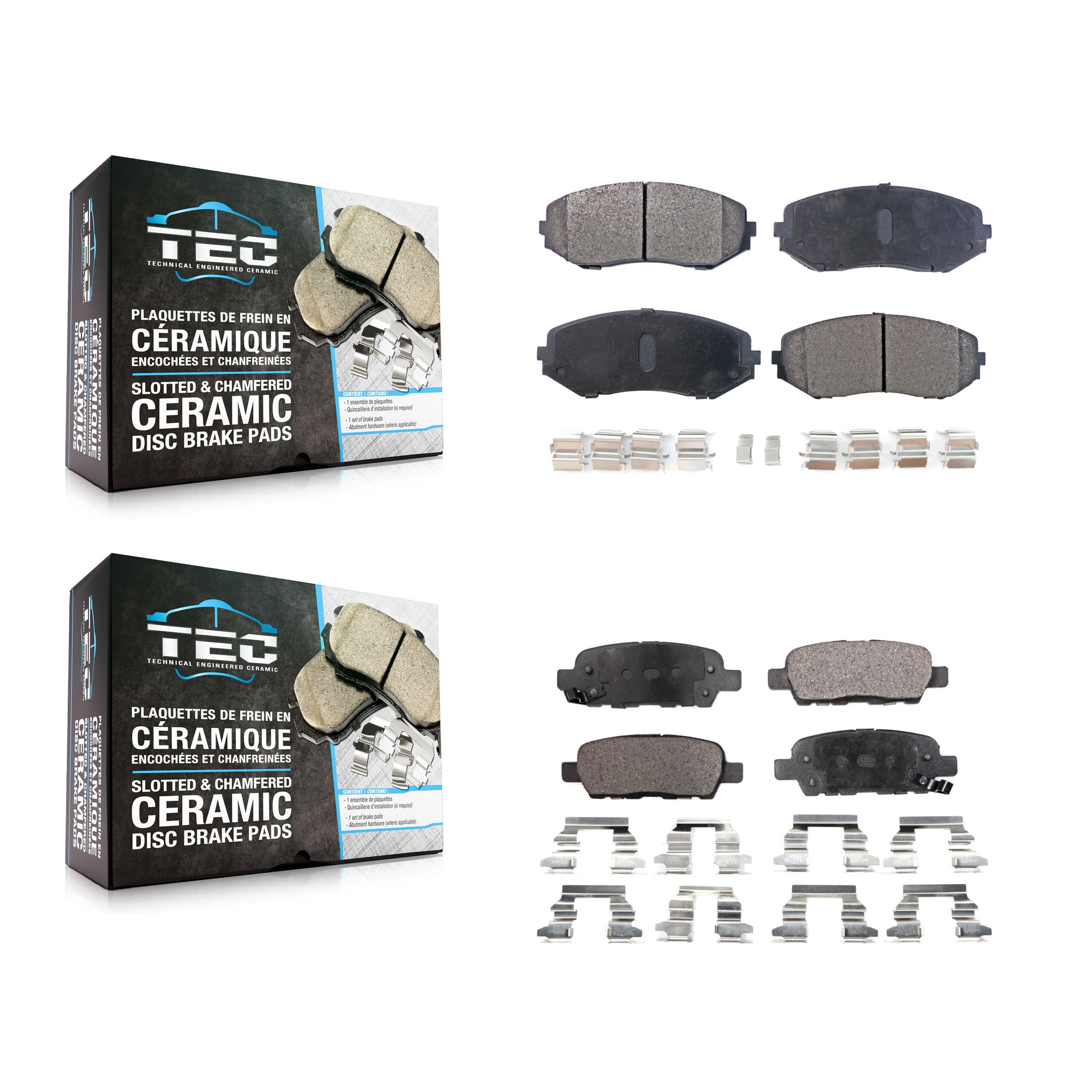 TEC - KTC-100096 - Front and Rear Disc Brake Pad Kits image 1