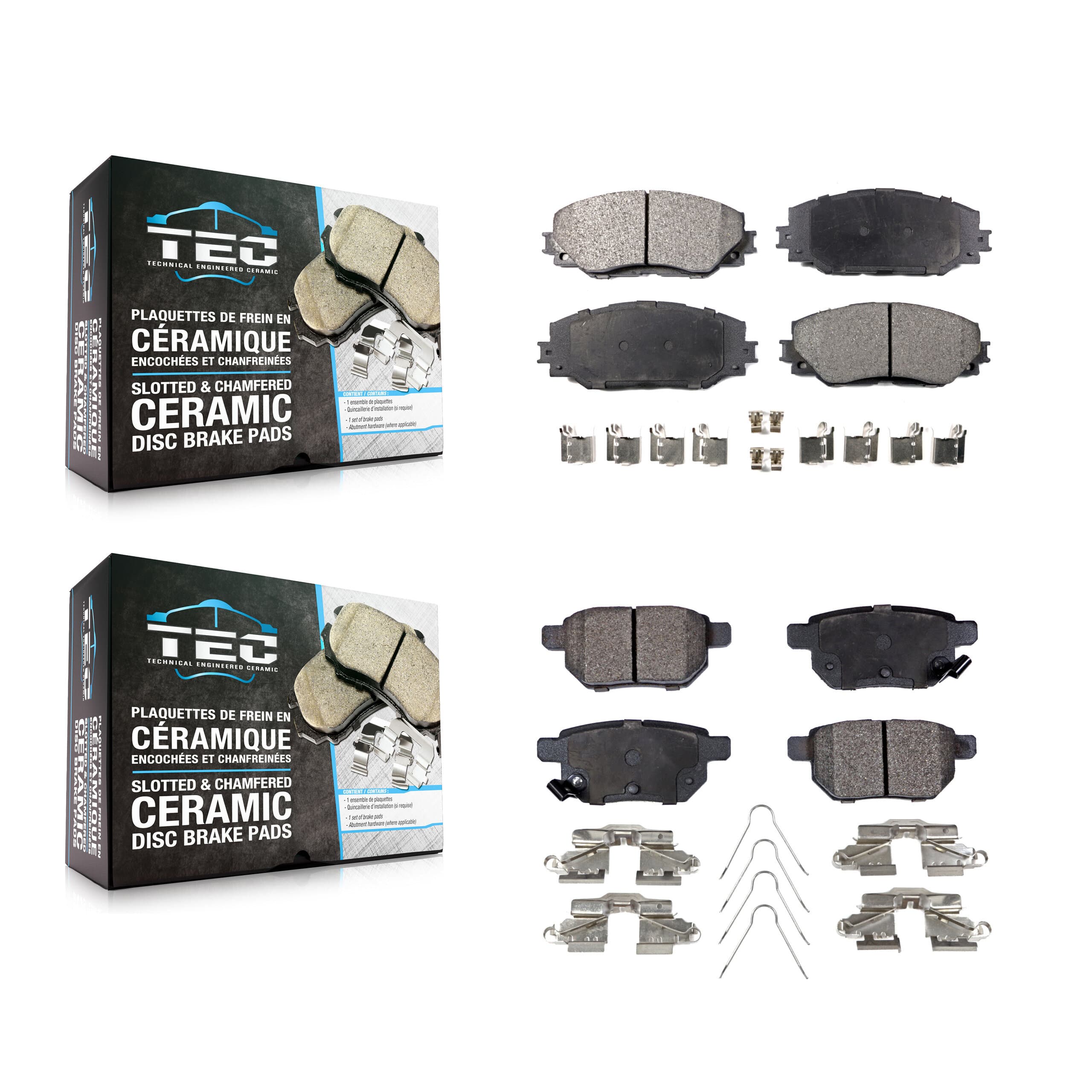 TEC - KTC-100107 - Front and Rear Disc Brake Pad Kits image 1