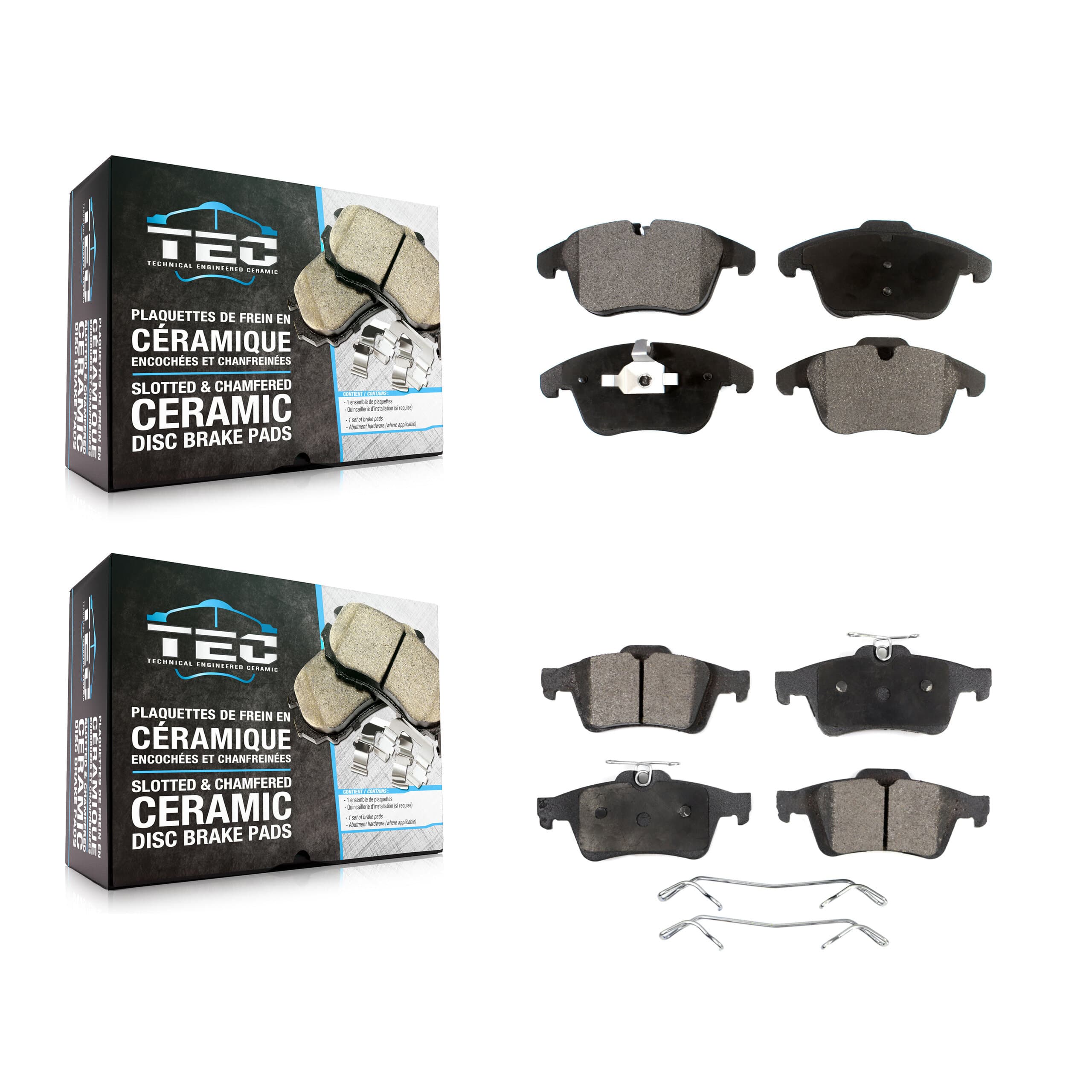 TEC - KTC-100112 - Front and Rear Disc Brake Pad Kits image 1