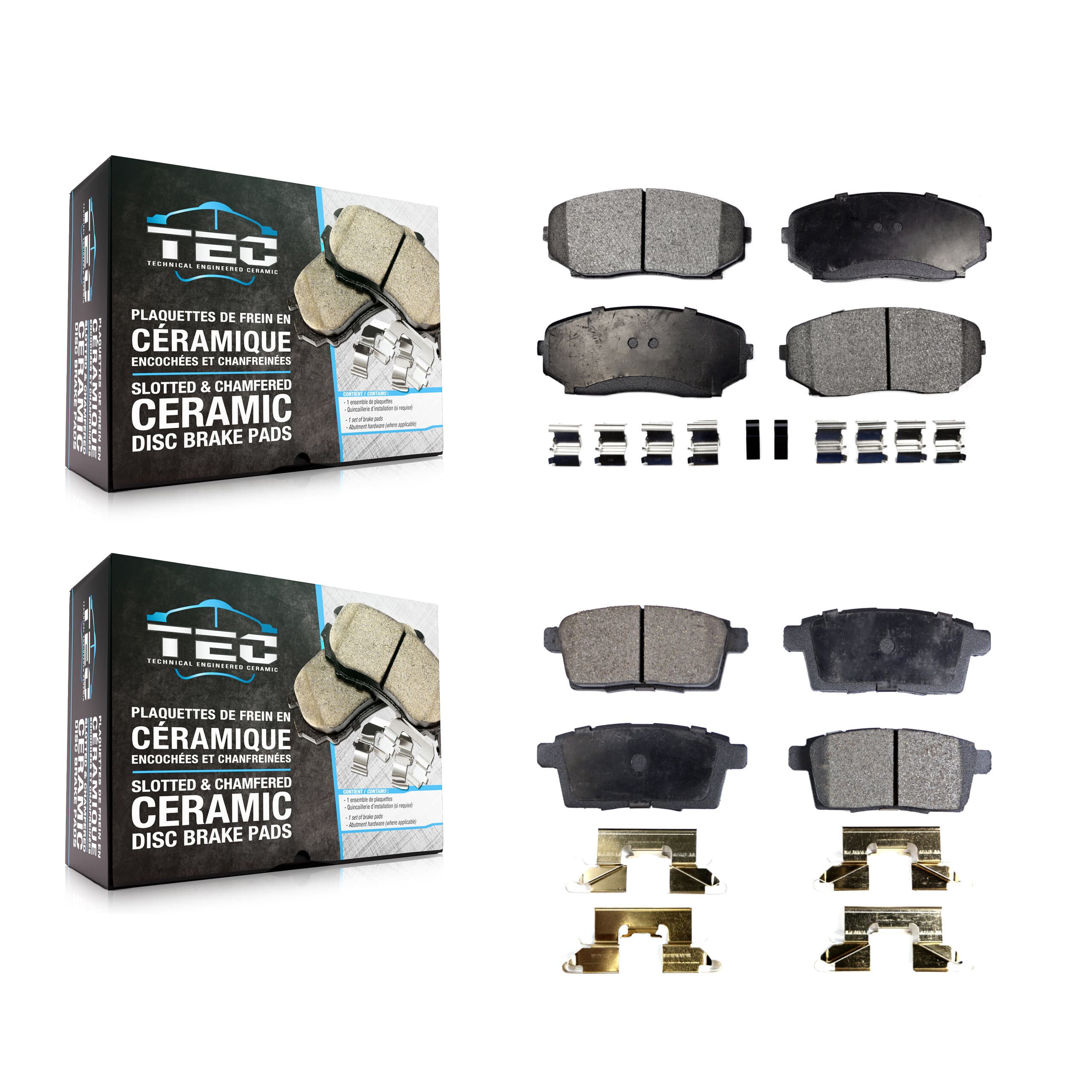 TEC - KTC-100114 - Front and Rear Disc Brake Pad Kits image 1