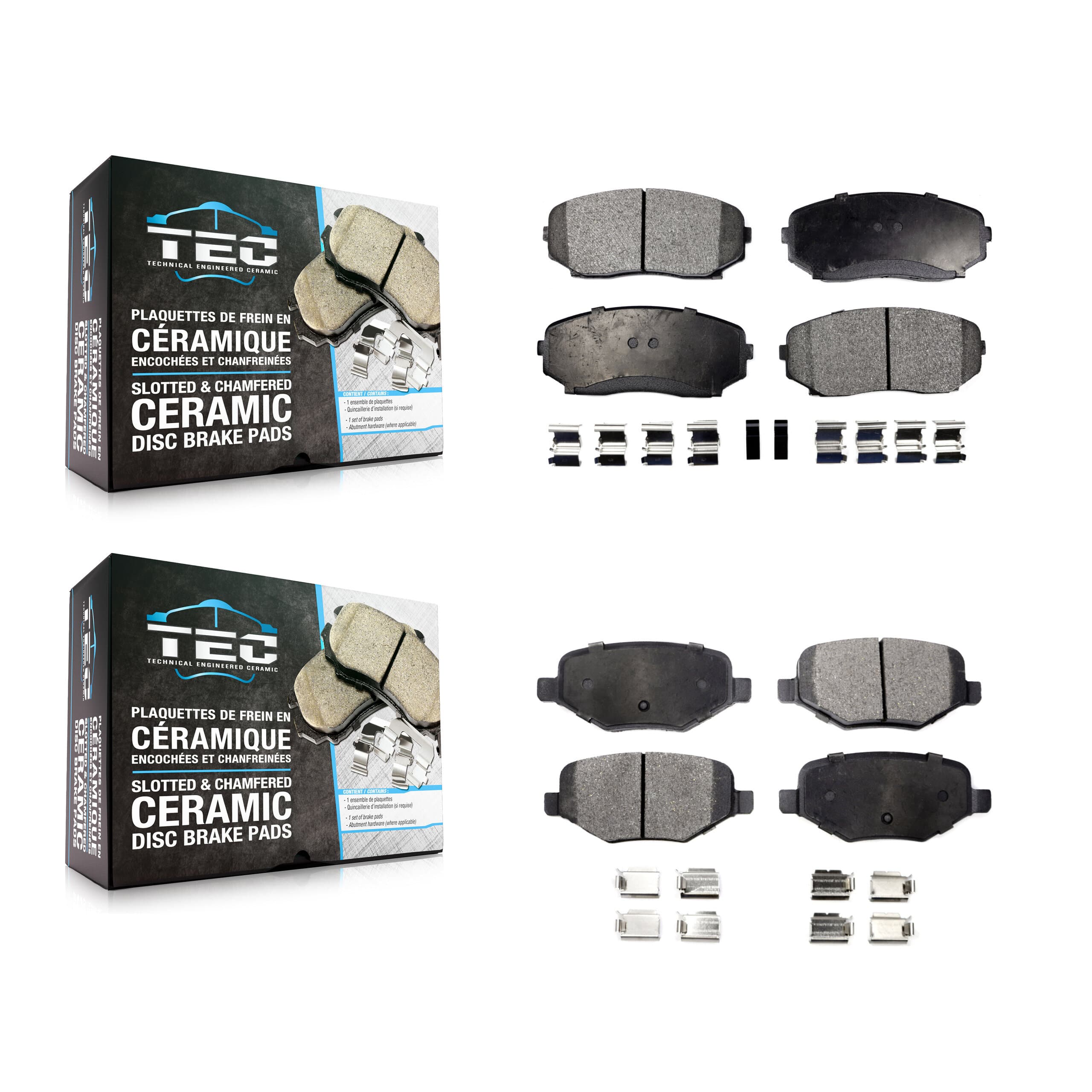 TEC - KTC-100115 - Front and Rear Disc Brake Pad Kits image 1
