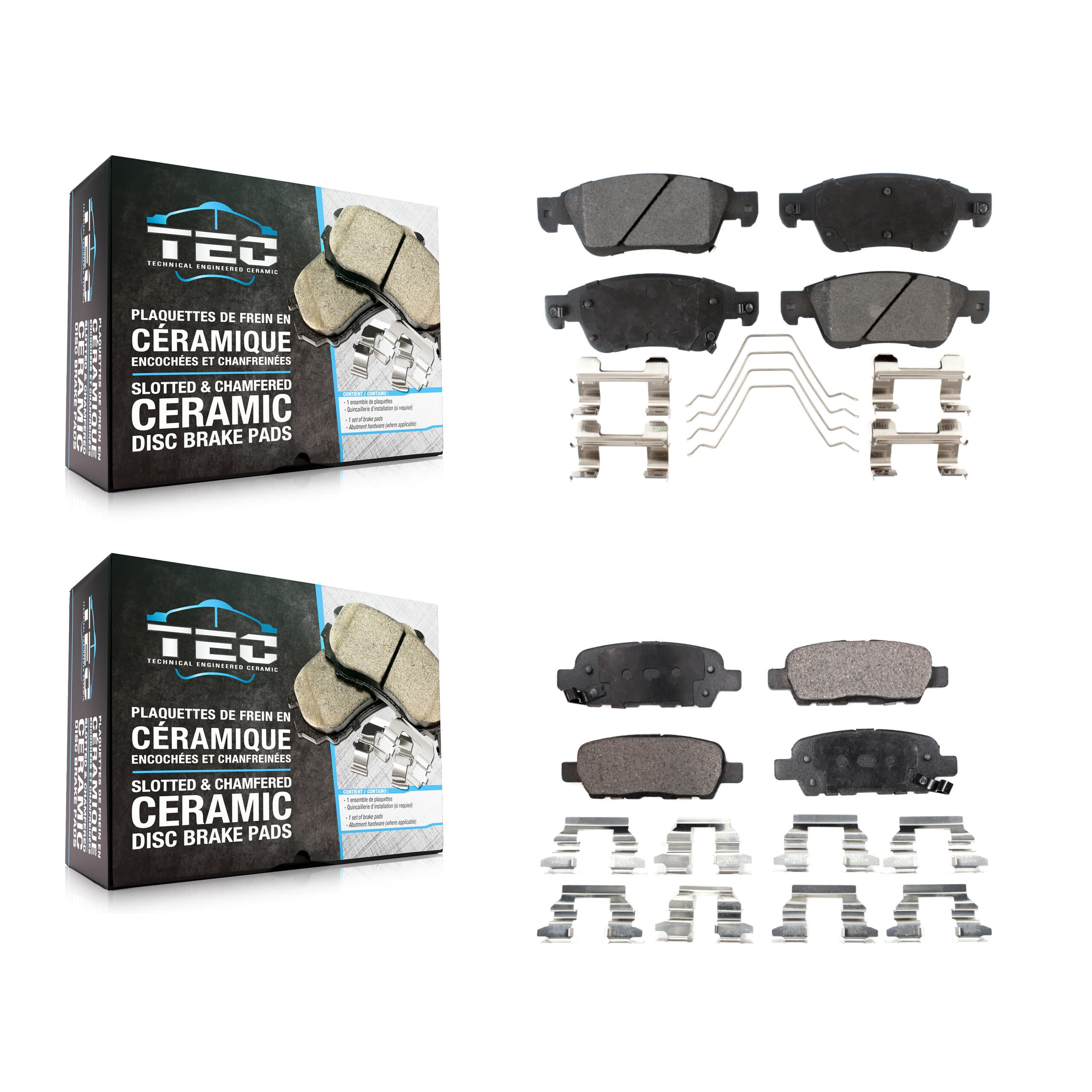 TEC - KTC-100120 - Front and Rear Disc Brake Pad Kits image 1