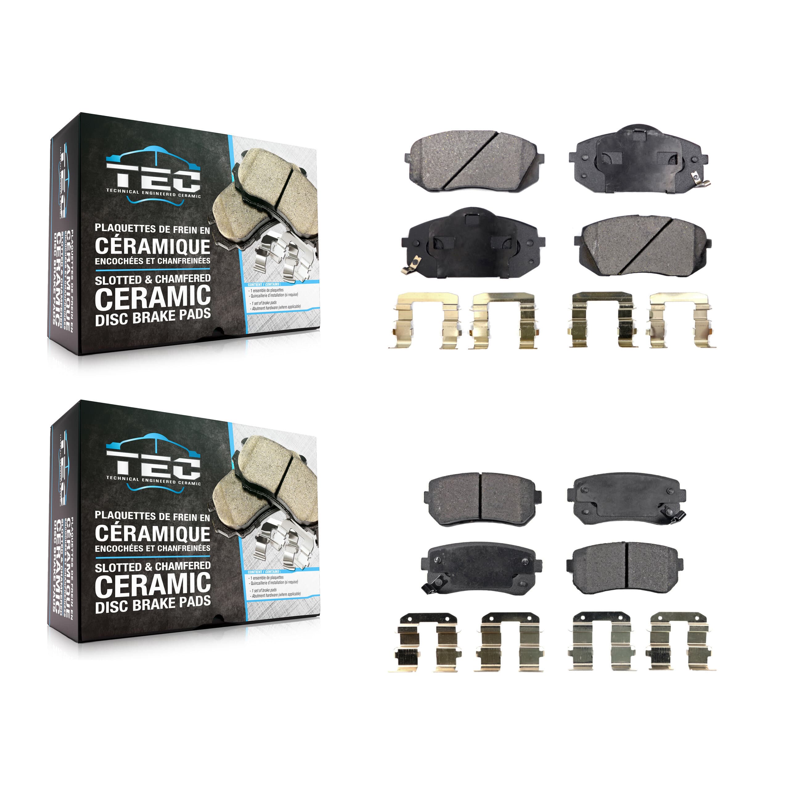 TEC - KTC-100125 - Front and Rear Disc Brake Pad Kits image 1
