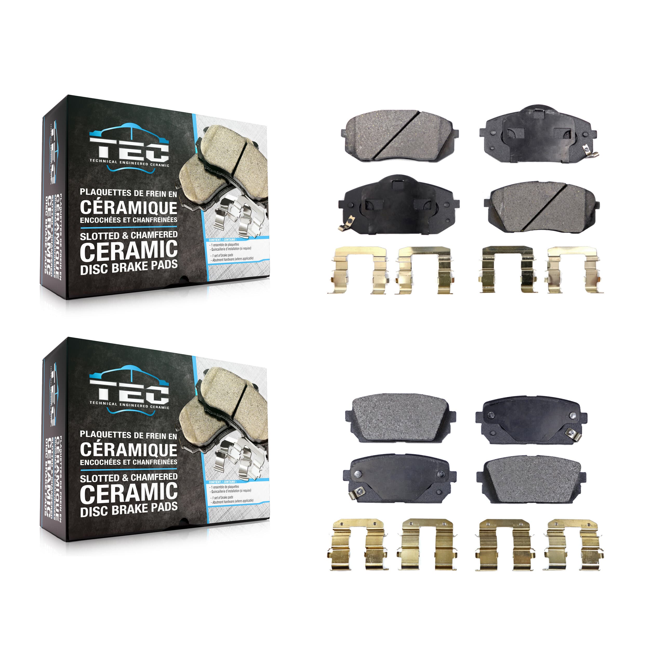 TEC - KTC-100126 - Front and Rear Disc Brake Pad Kits image 1