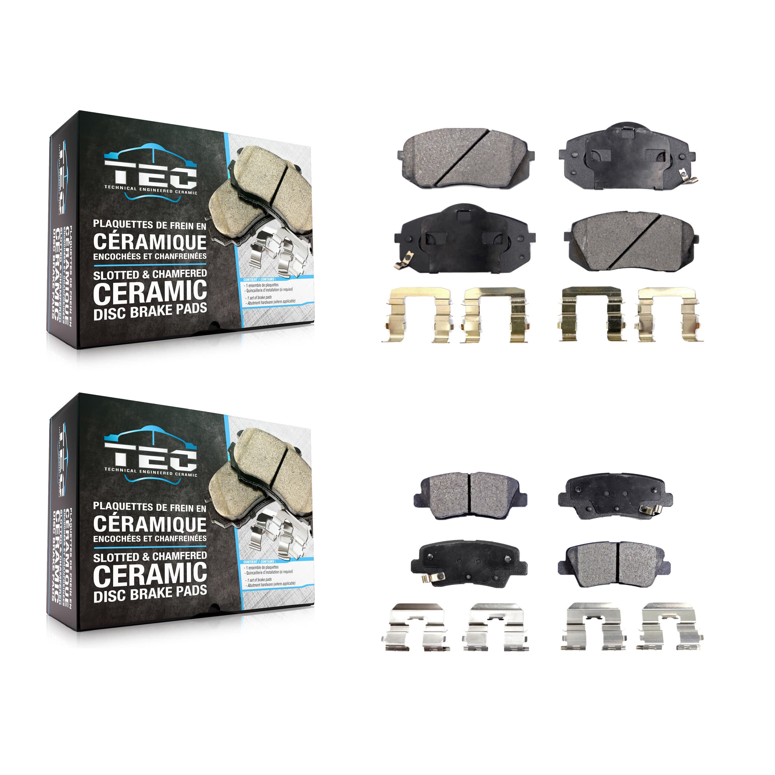 TEC - KTC-100127 - Front and Rear Disc Brake Pad Kits image 1