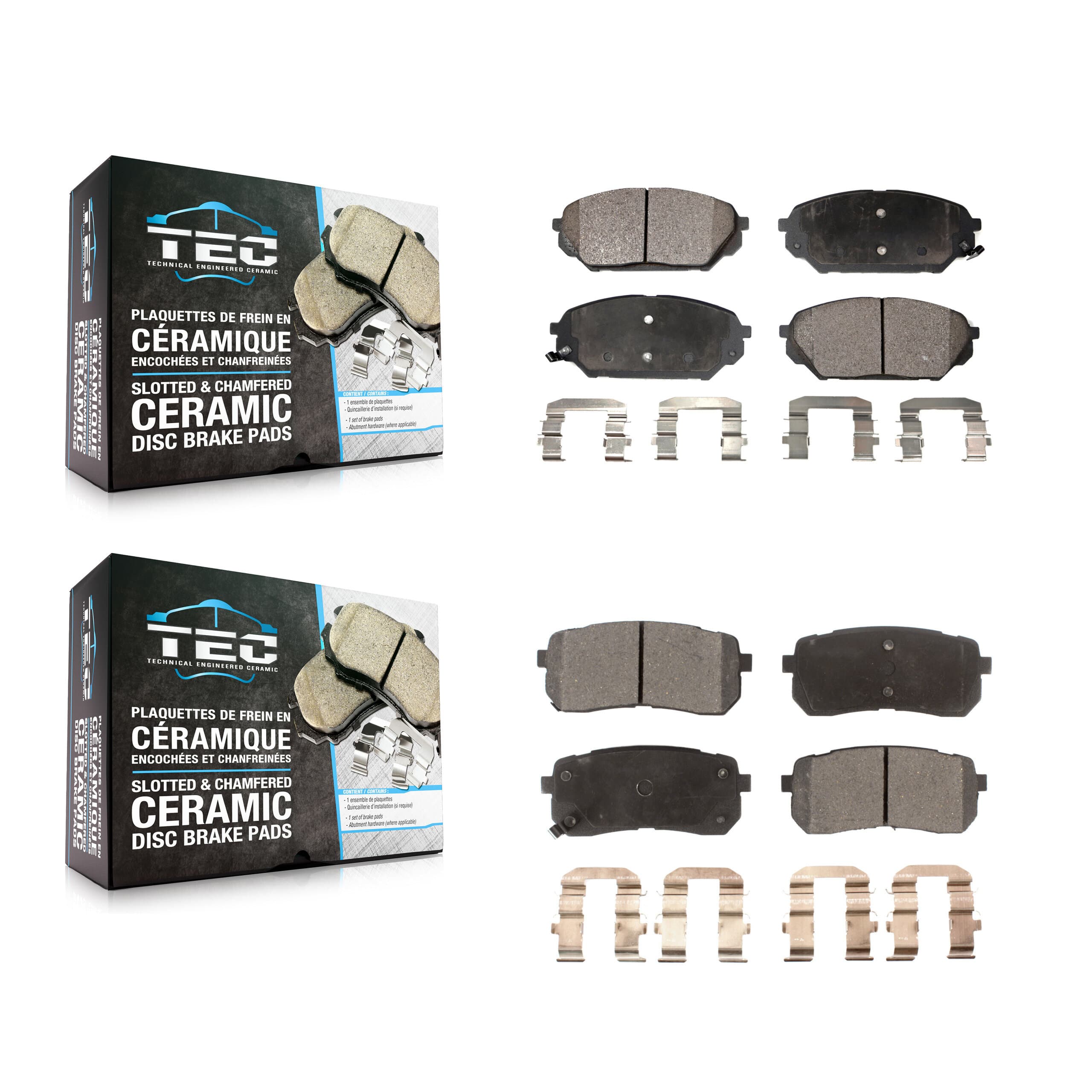 TEC - KTC-100129 - Front and Rear Disc Brake Pad Kits image 1