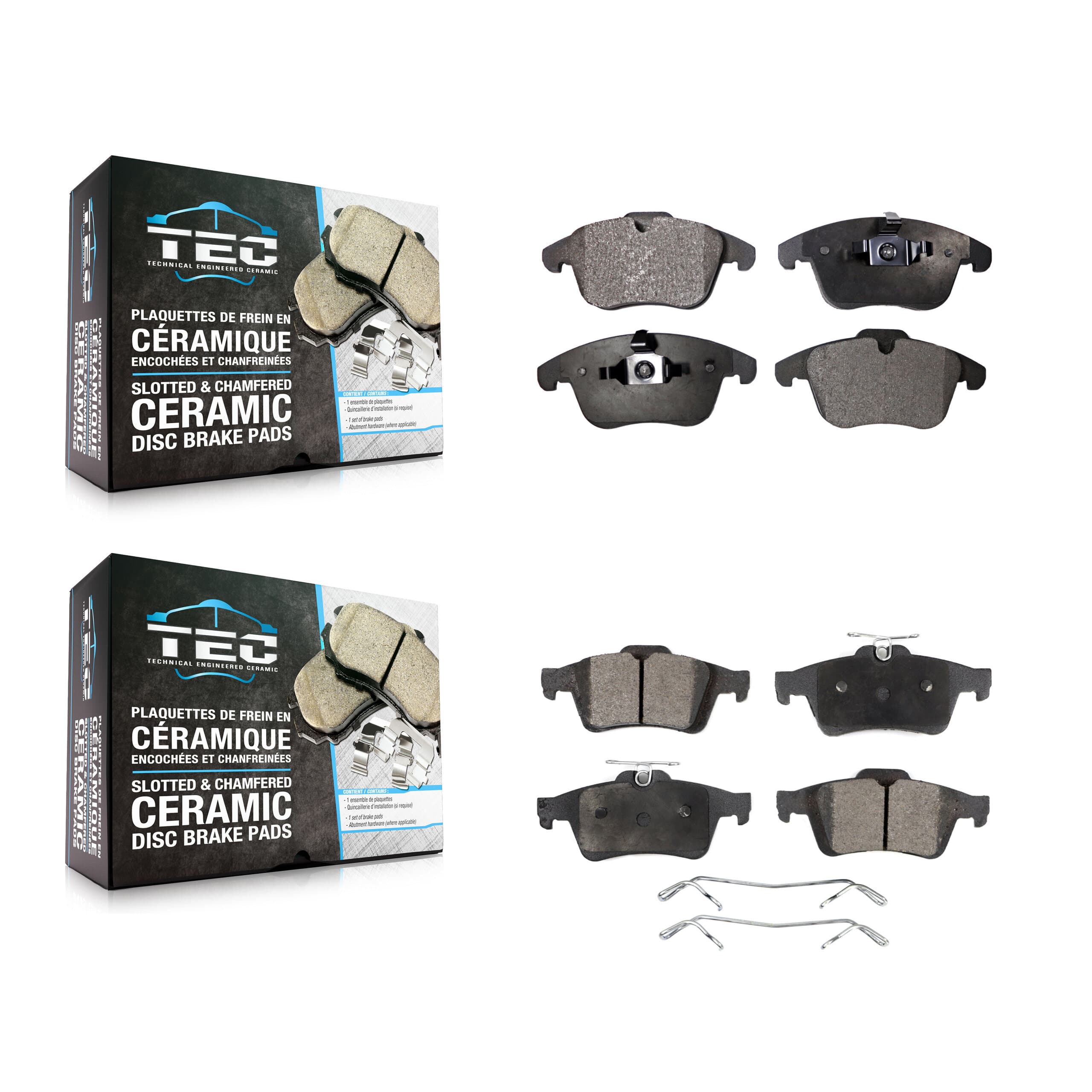 TEC - KTC-100132 - Front and Rear Disc Brake Pad Kits image 1