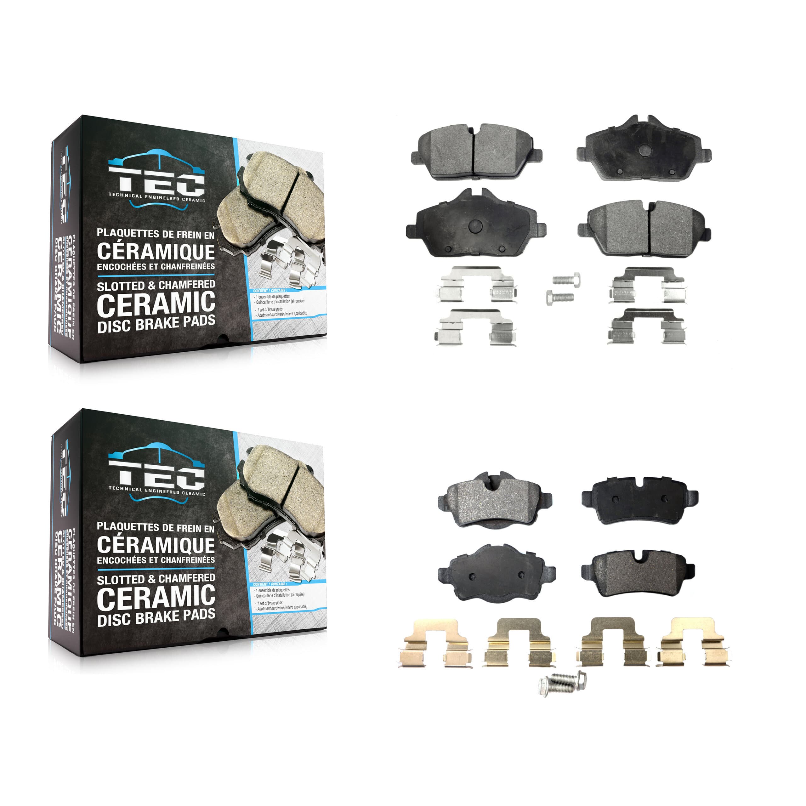 TEC - KTC-100135 - Front and Rear Disc Brake Pad Kits image 1