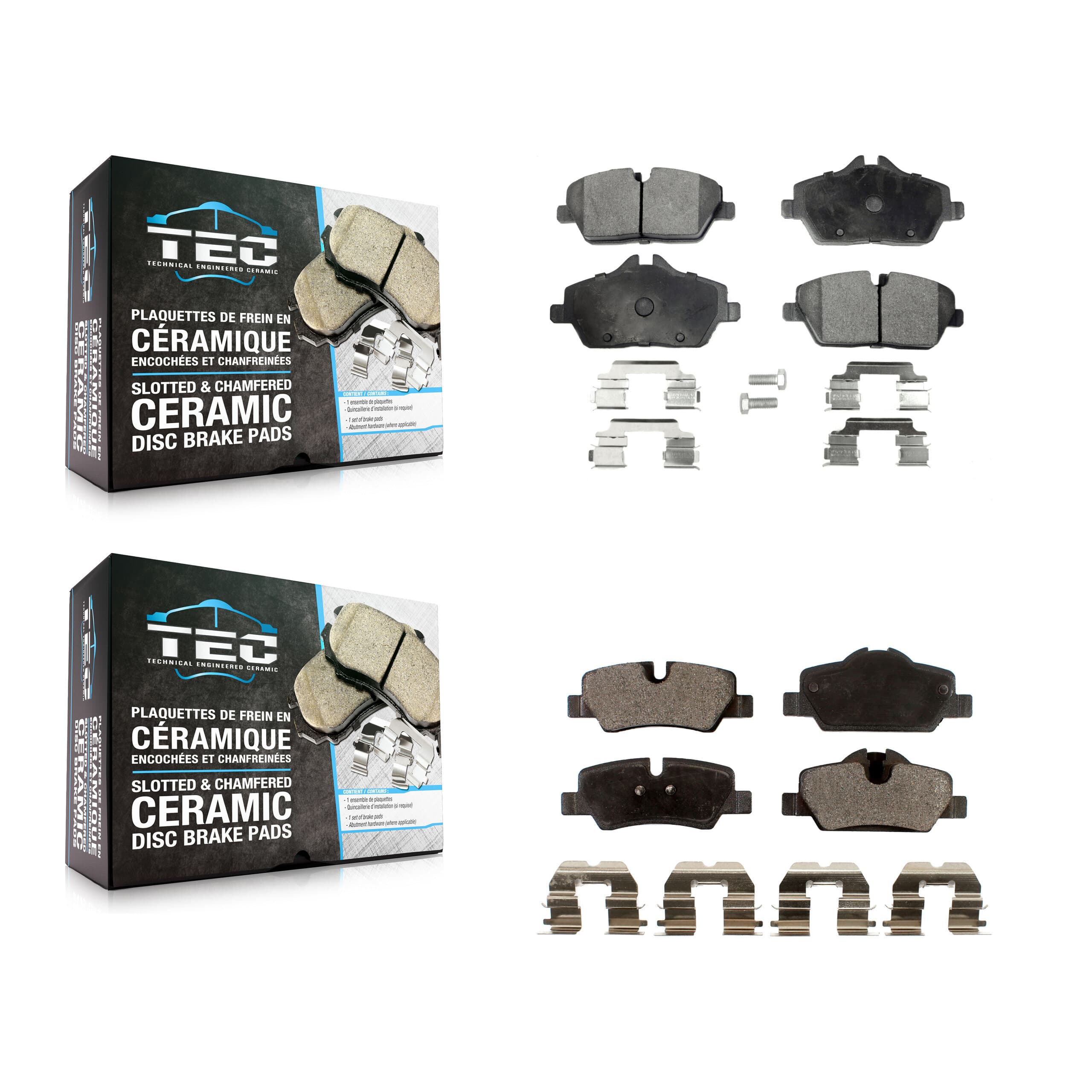 TEC - KTC-100136 - Front and Rear Disc Brake Pad Kits image 1