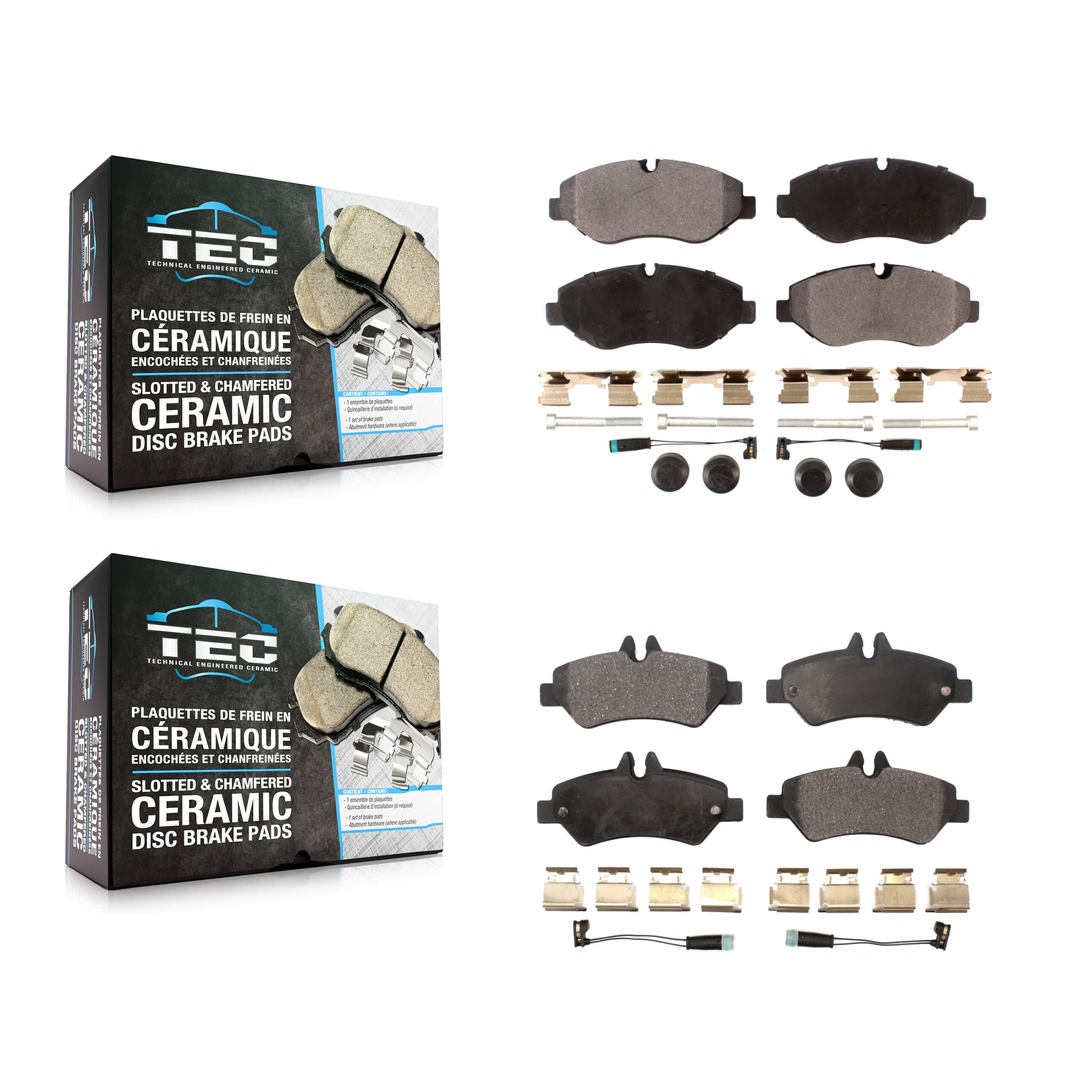 TEC - KTC-100137 - Front and Rear Disc Brake Pad Kits image 1