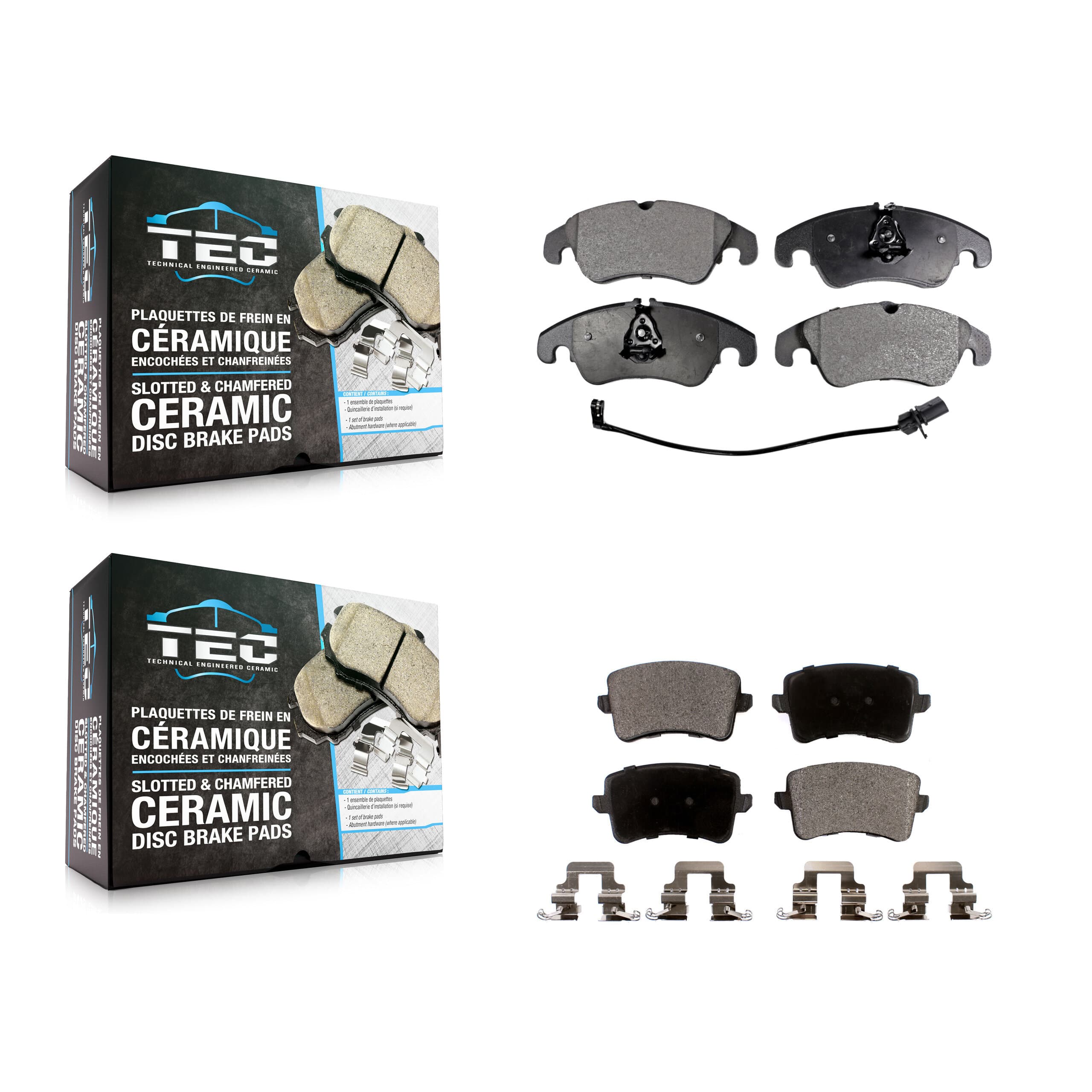 TEC - KTC-100138 - Front and Rear Disc Brake Pad Kits image 1