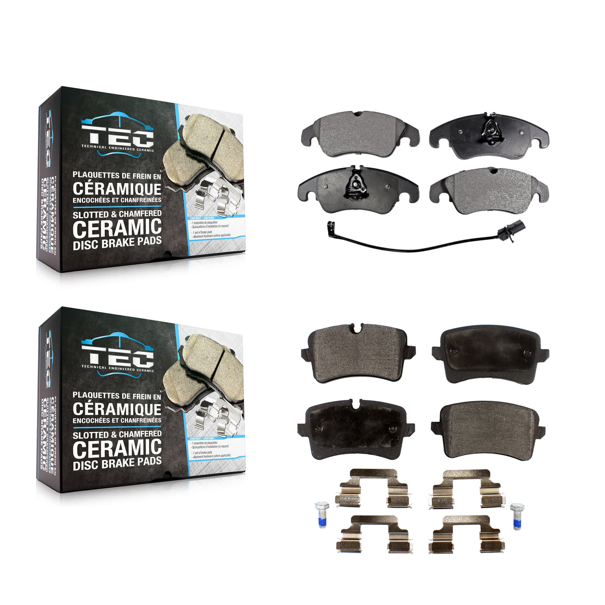 TEC - KTC-100139 - Front and Rear Disc Brake Pad Kits image 1