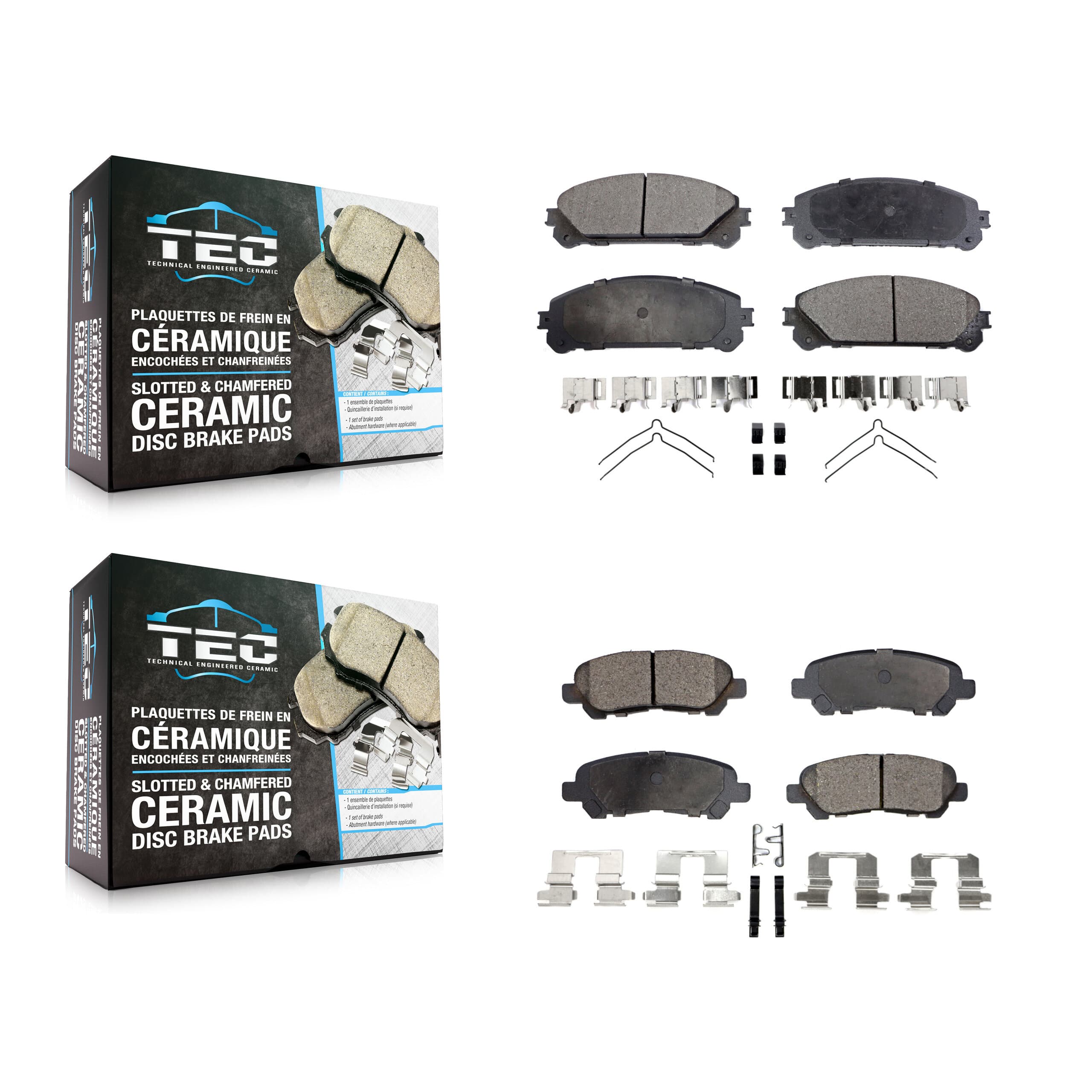 TEC - KTC-100140 - Front and Rear Disc Brake Pad Kits image 1