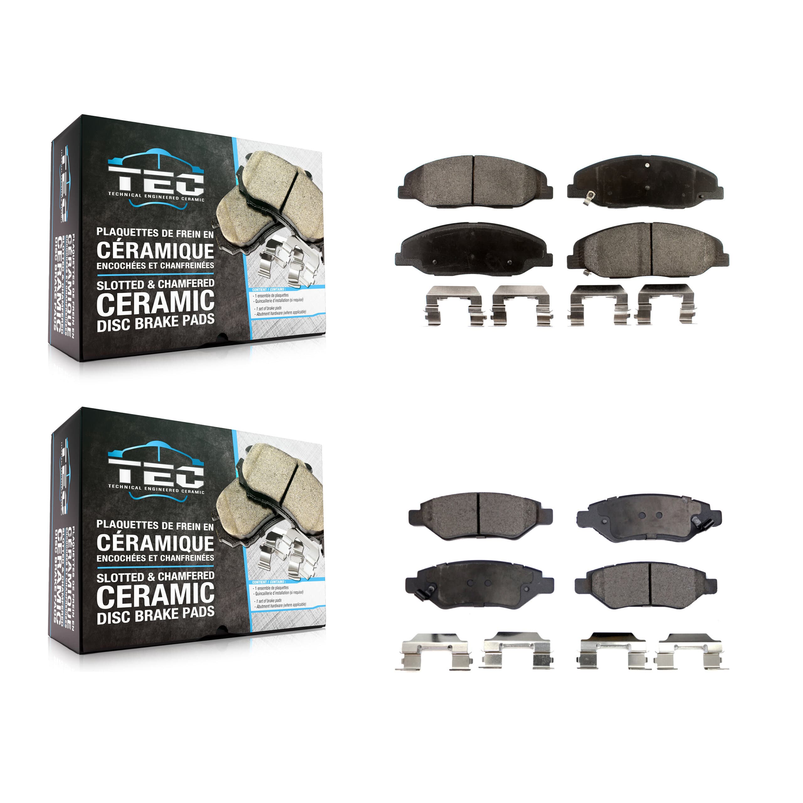 TEC - KTC-100148 - Front and Rear Disc Brake Pad Kits image 1