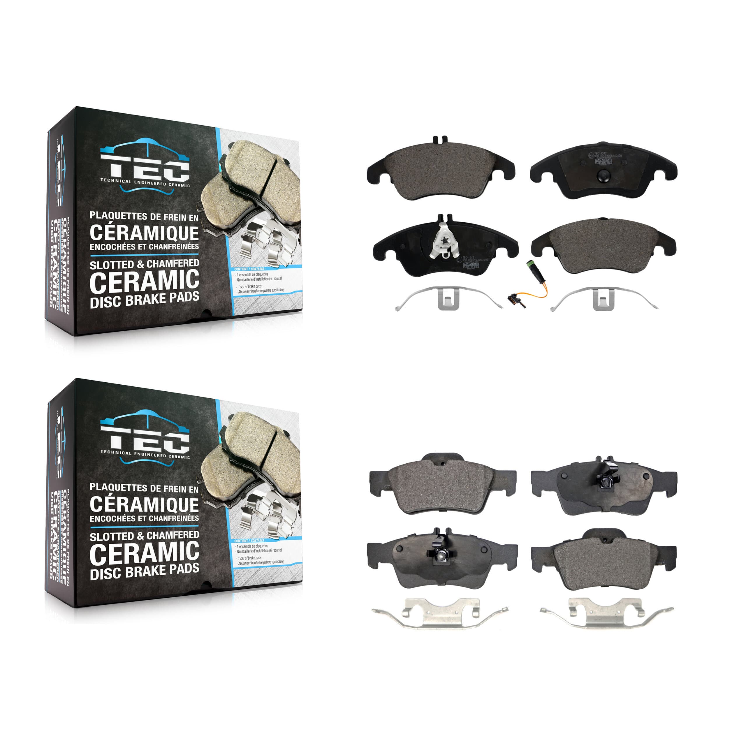 TEC - KTC-100154 - Front and Rear Disc Brake Pad Kits image 1