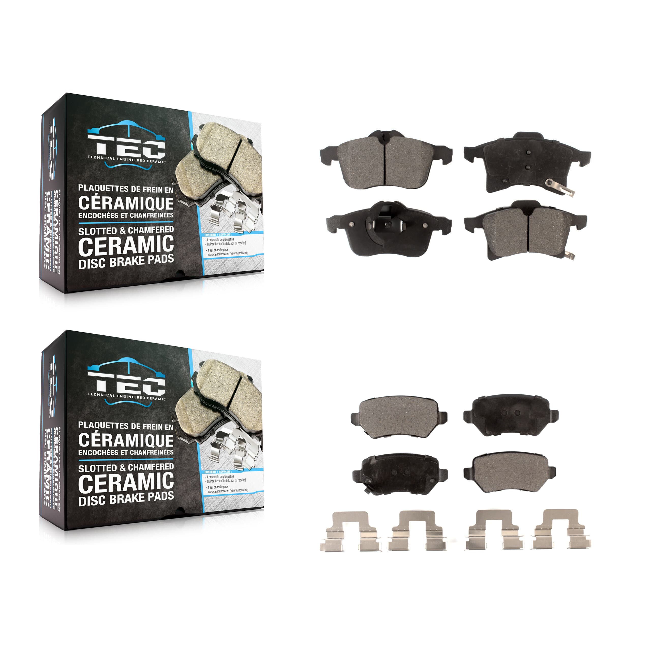 TEC - KTC-100157 - Front and Rear Disc Brake Pad Kits image 1