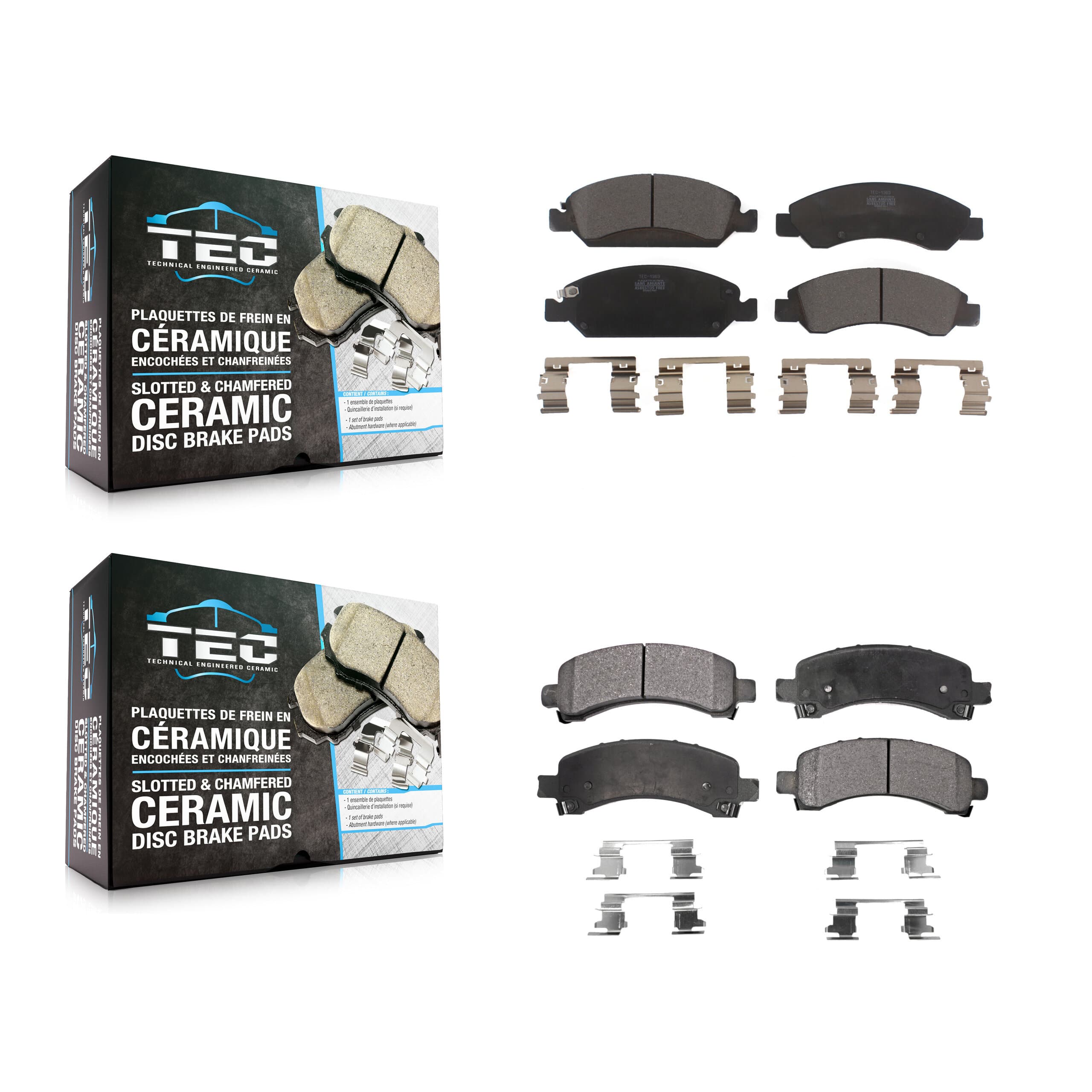 TEC - KTC-100163 - Front and Rear Disc Brake Pad Kits image 1