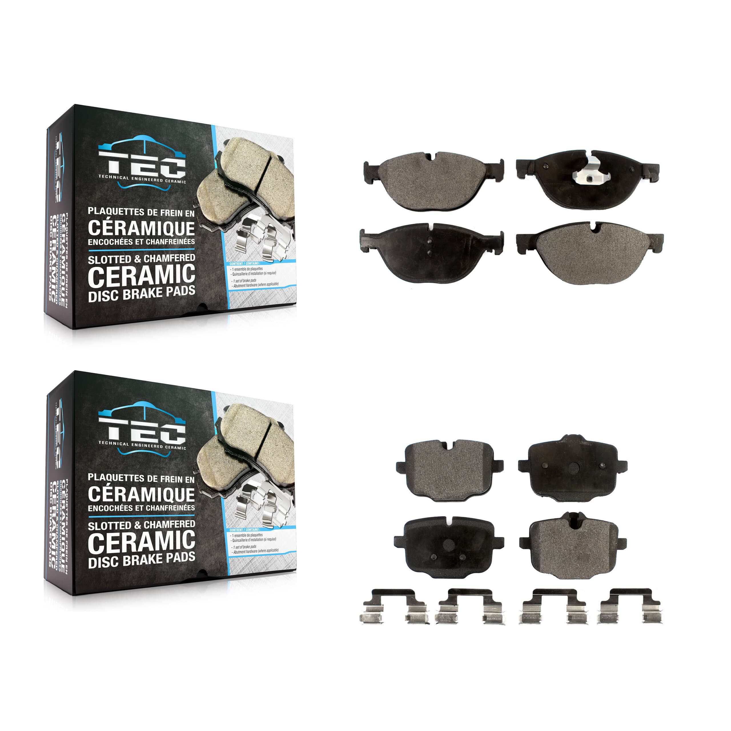 TEC - KTC-100187 - Front and Rear Disc Brake Pad Kits image 1