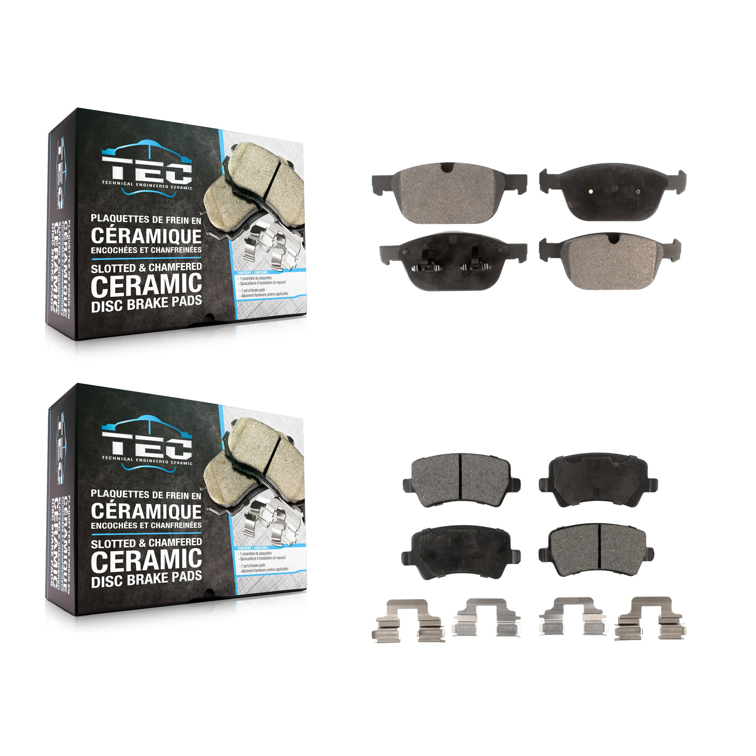 TEC - KTC-100191 - Front and Rear Disc Brake Pad Kits image 1
