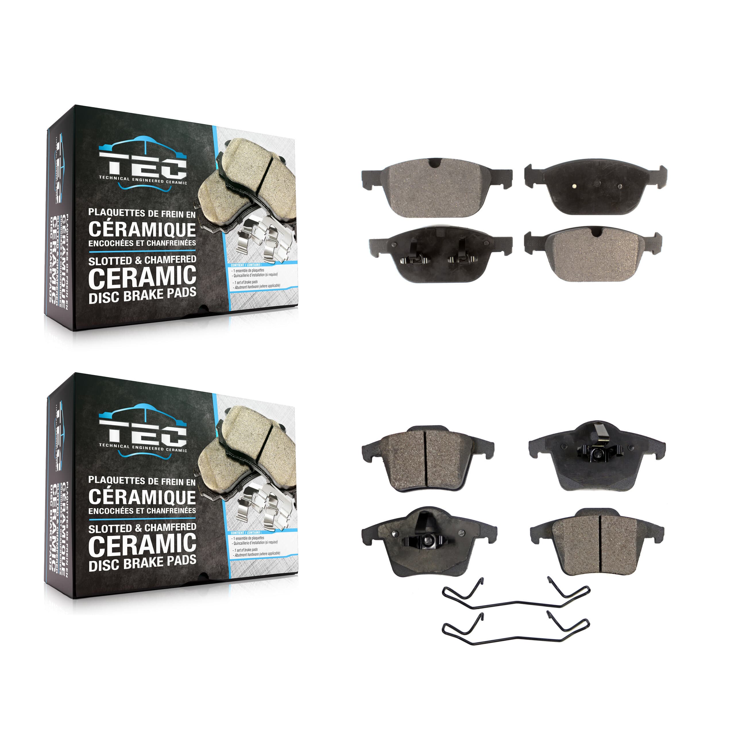 TEC - KTC-100192 - Front and Rear Disc Brake Pad Kits image 1