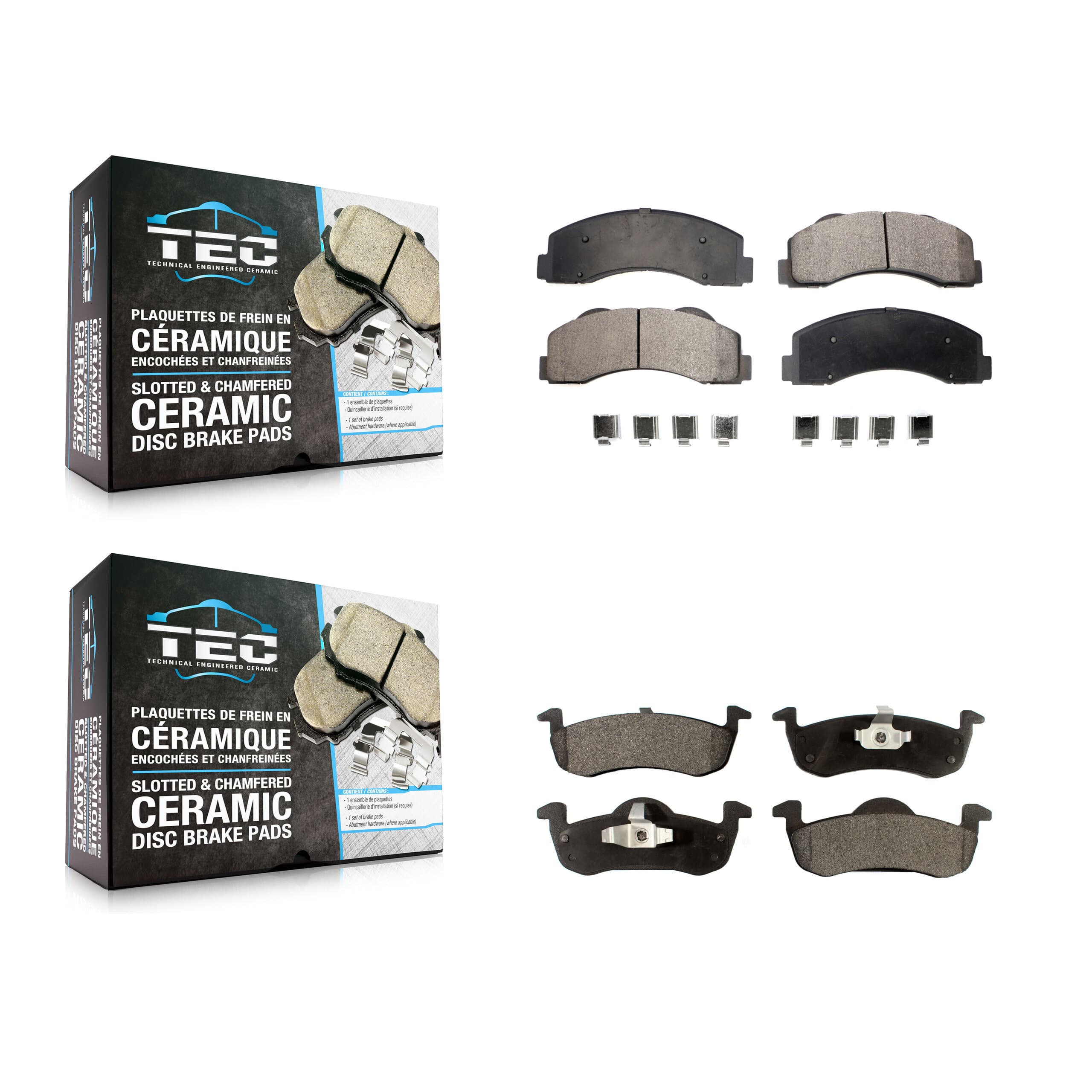TEC - KTC-100197 - Front and Rear Disc Brake Pad Kits image 1