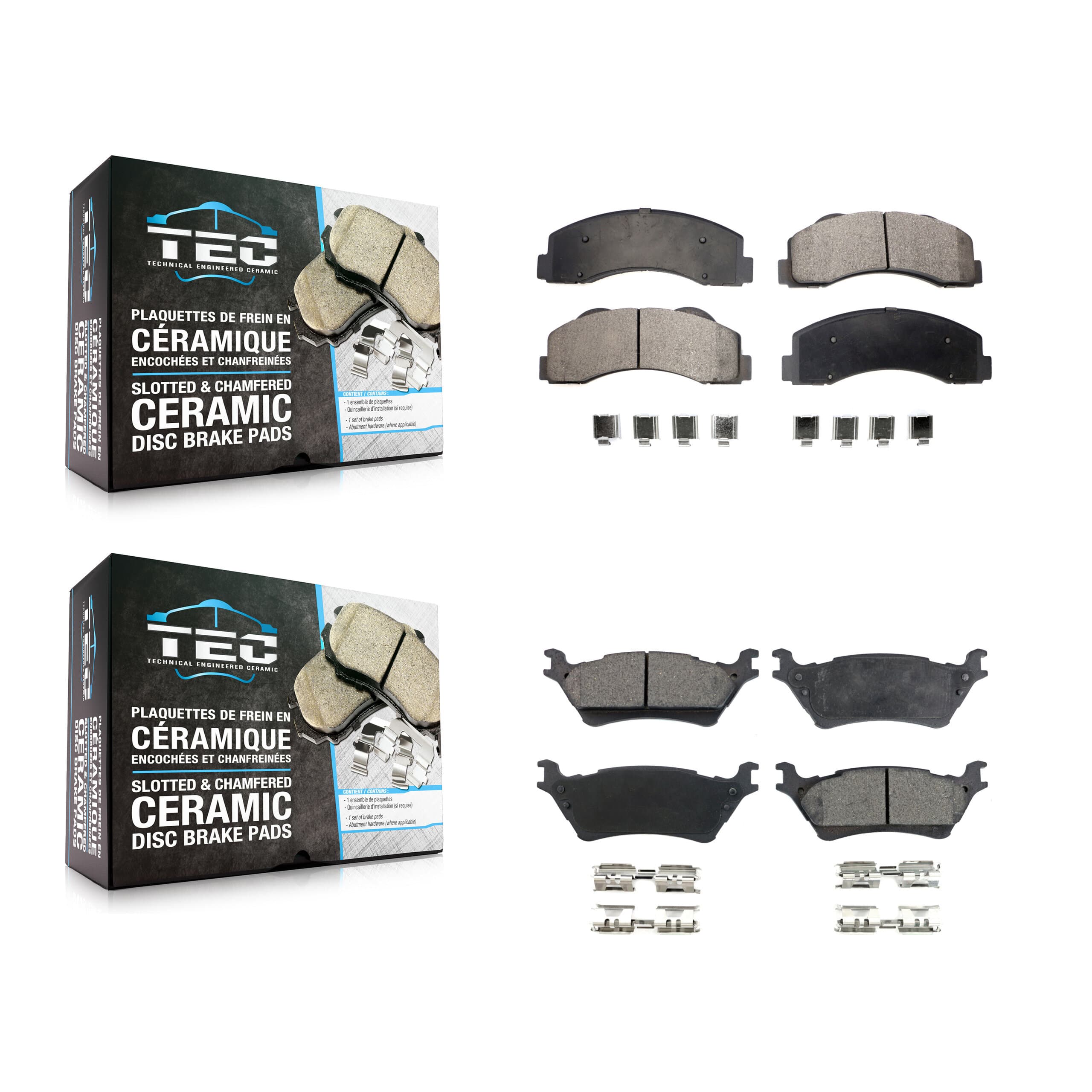 TEC - KTC-100198 - Front and Rear Disc Brake Pad Kits image 1