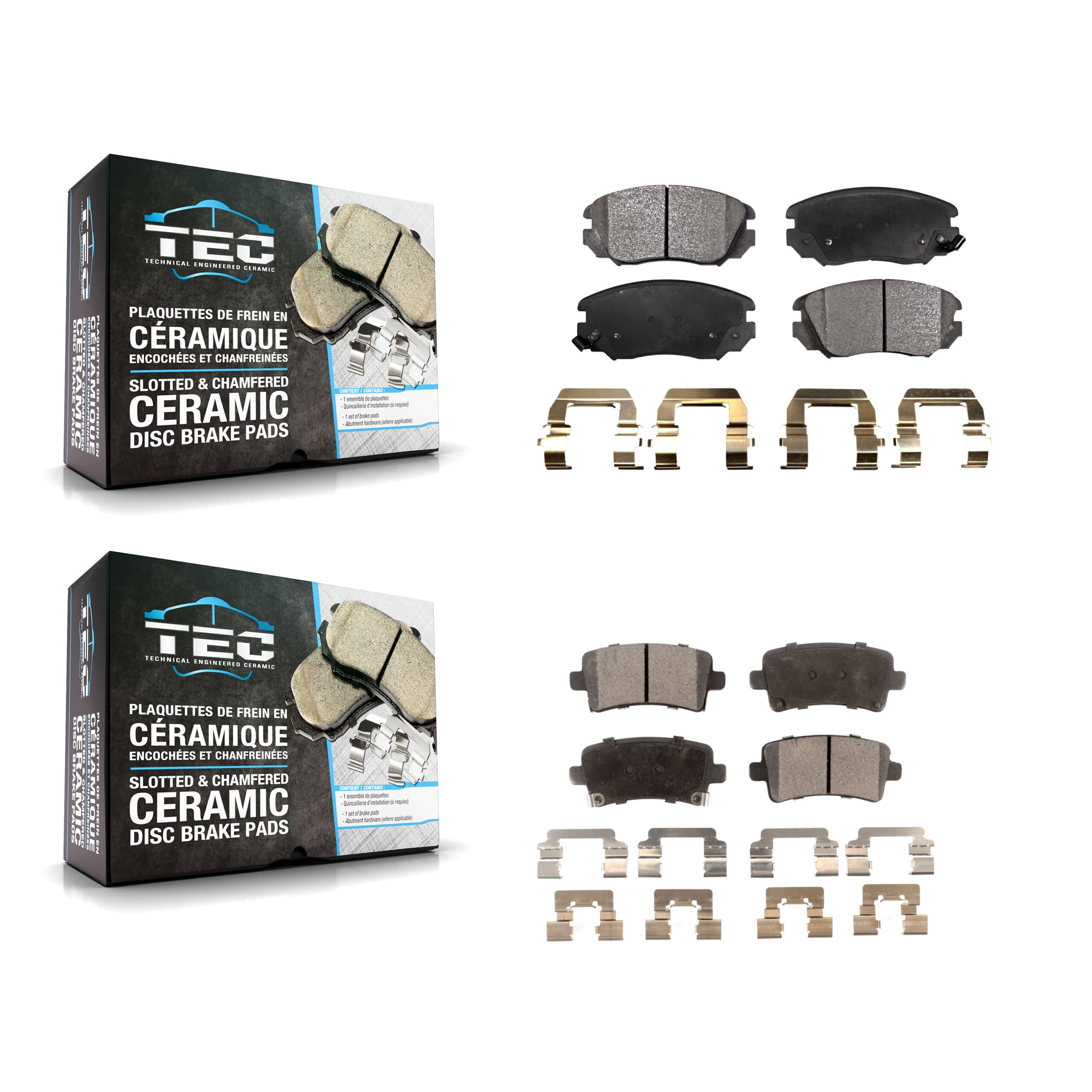 TEC - KTC-100200 - Front and Rear Disc Brake Pad Kits image 1