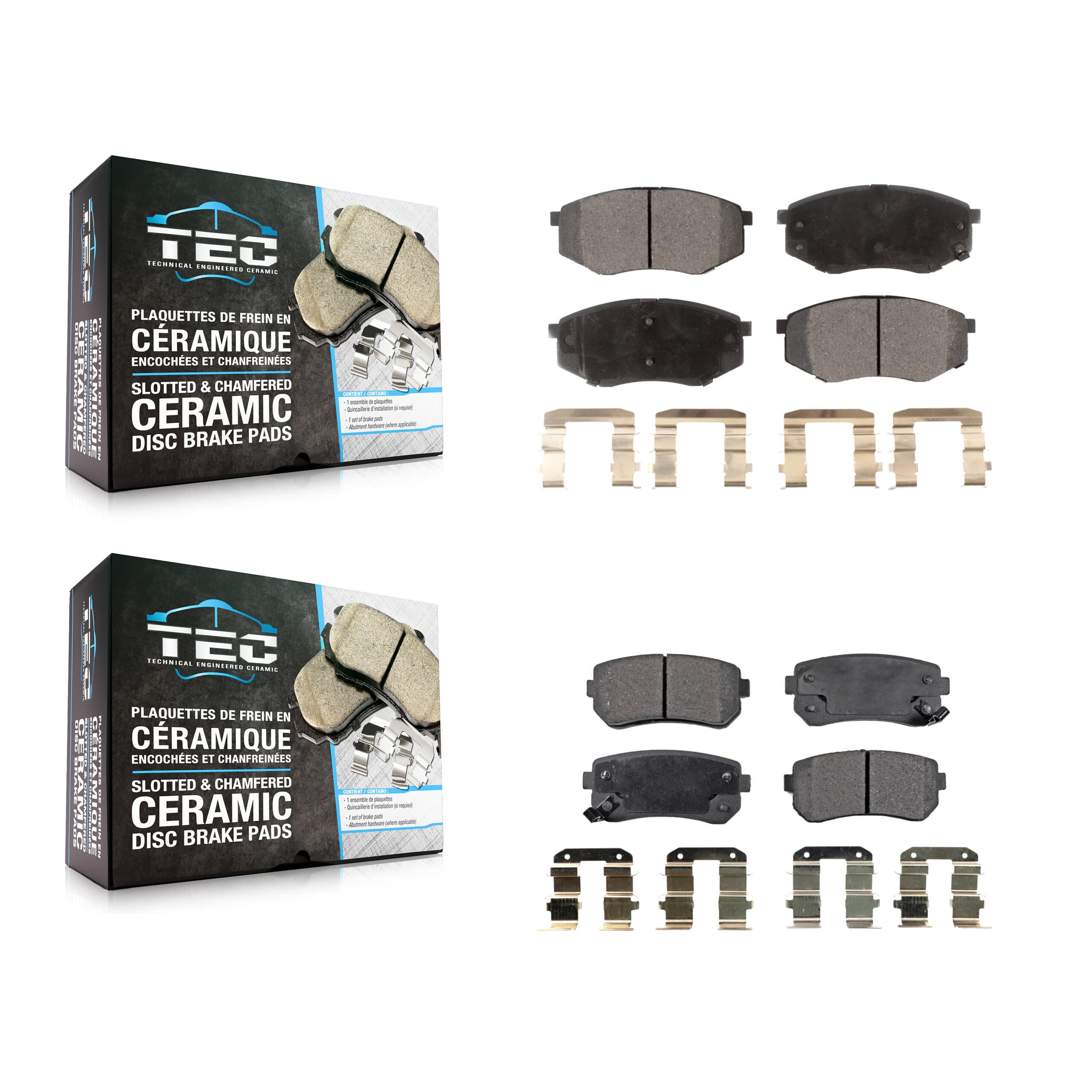 TEC - KTC-100210 - Front and Rear Disc Brake Pad Kits image 1